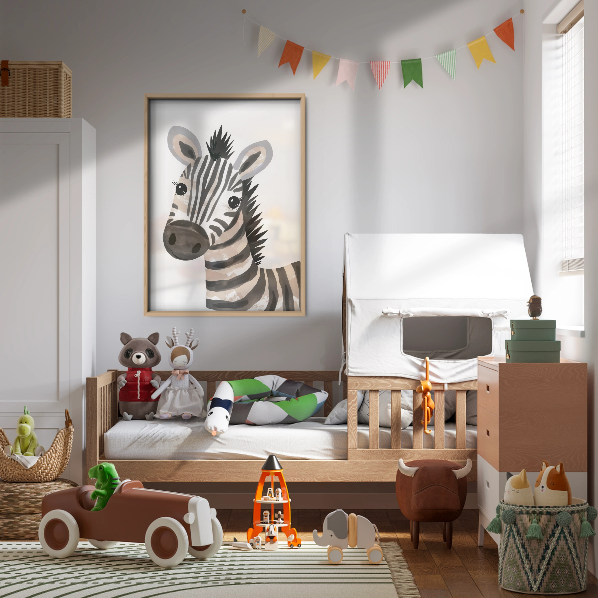 Watercolor Zebra Nursery Print