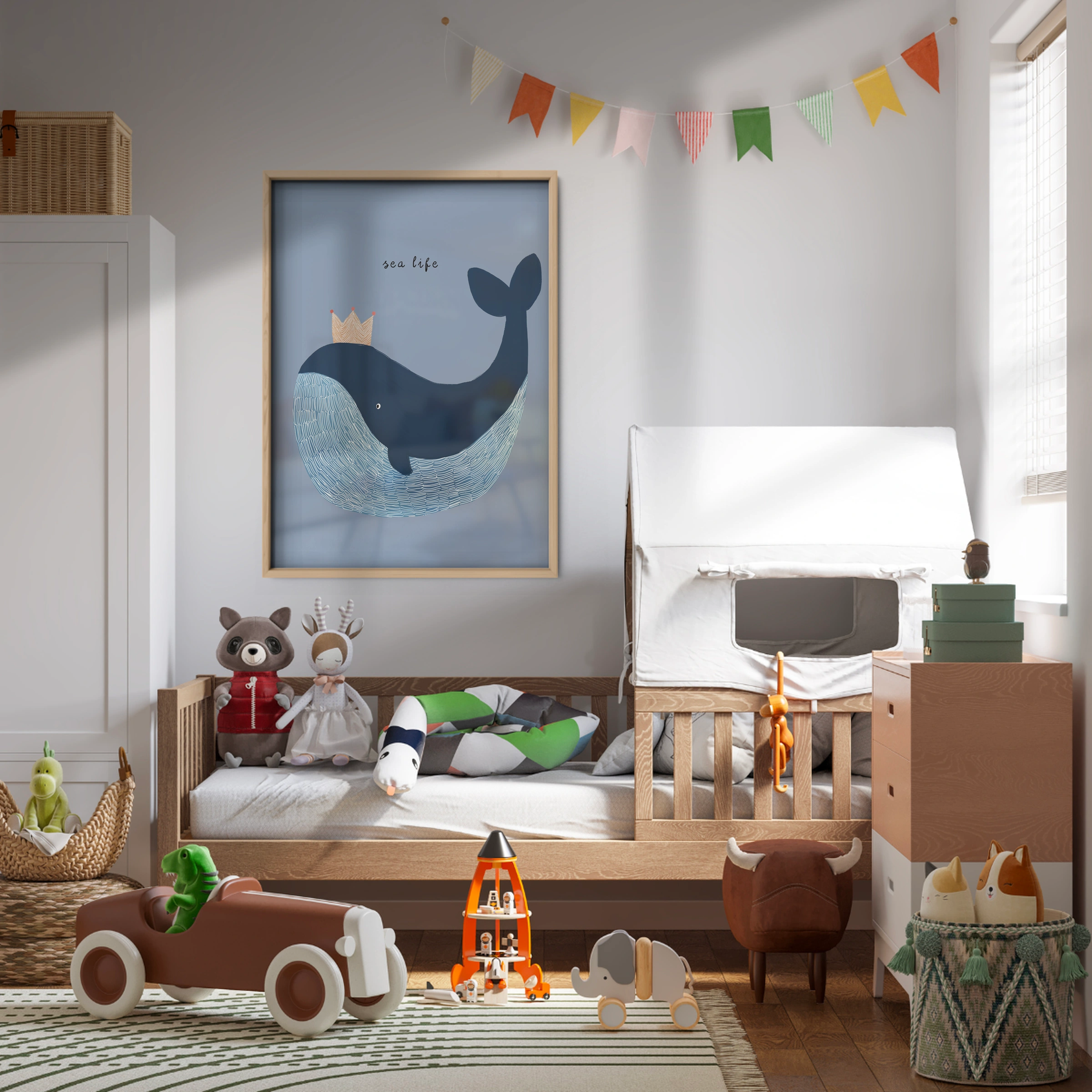We Love You Whale Nursery Print