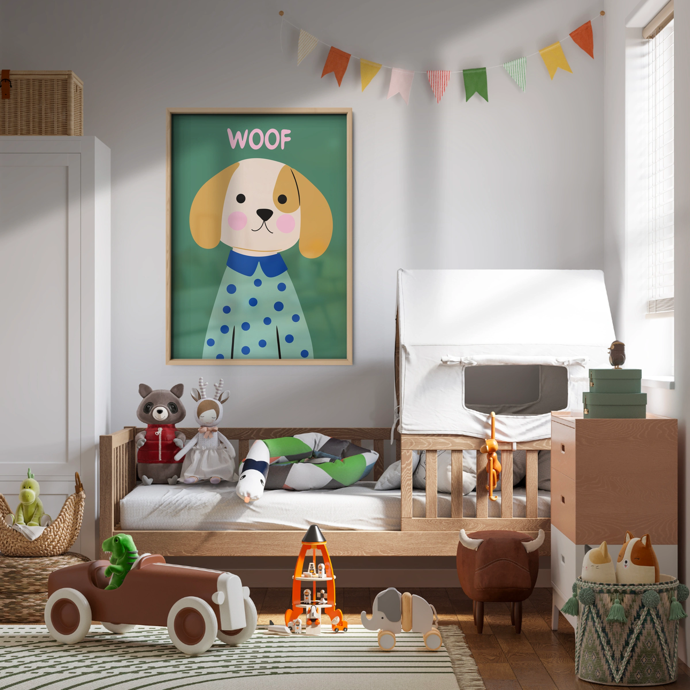 Woof Dog Nursery Print