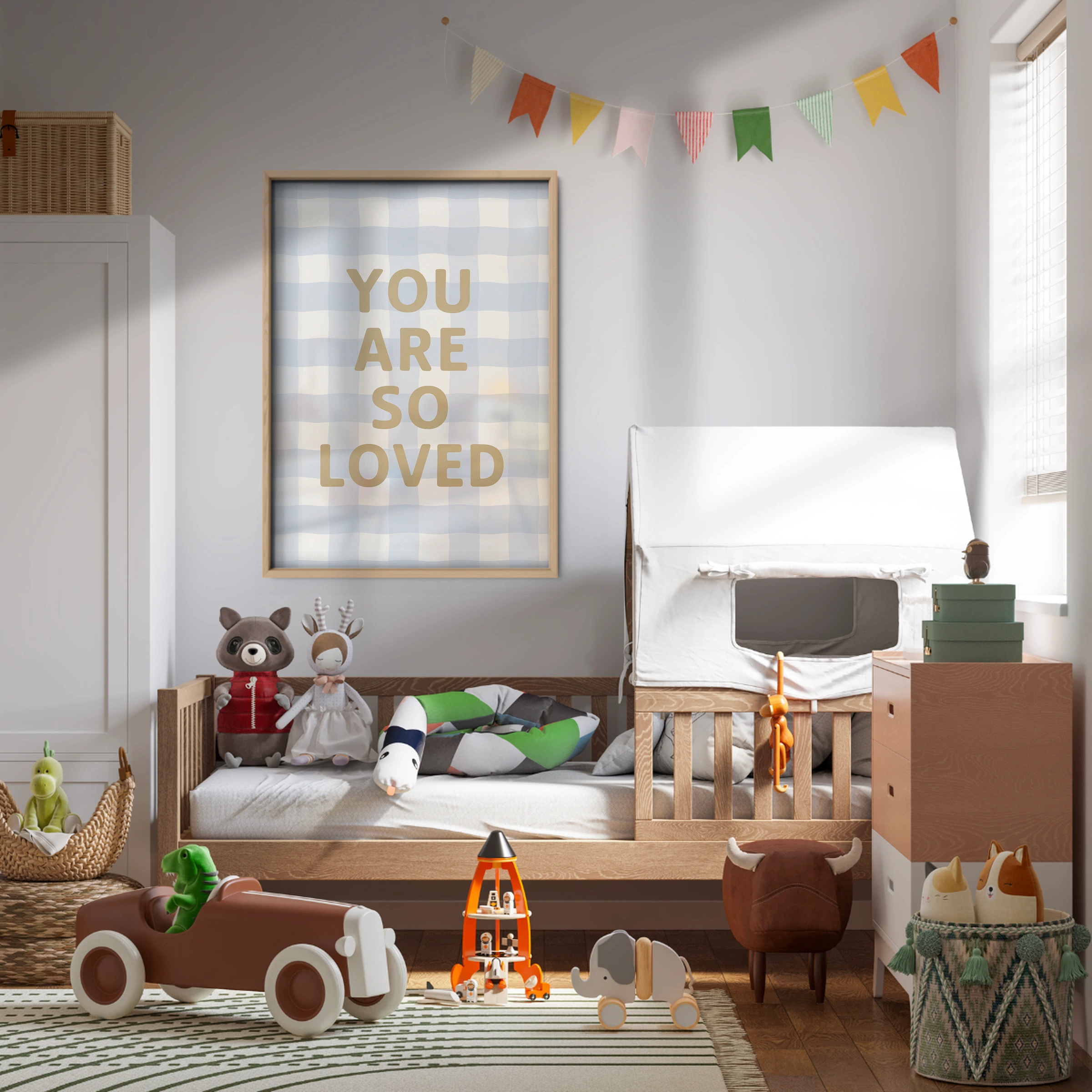 You Are So Loved Three Nursery Print