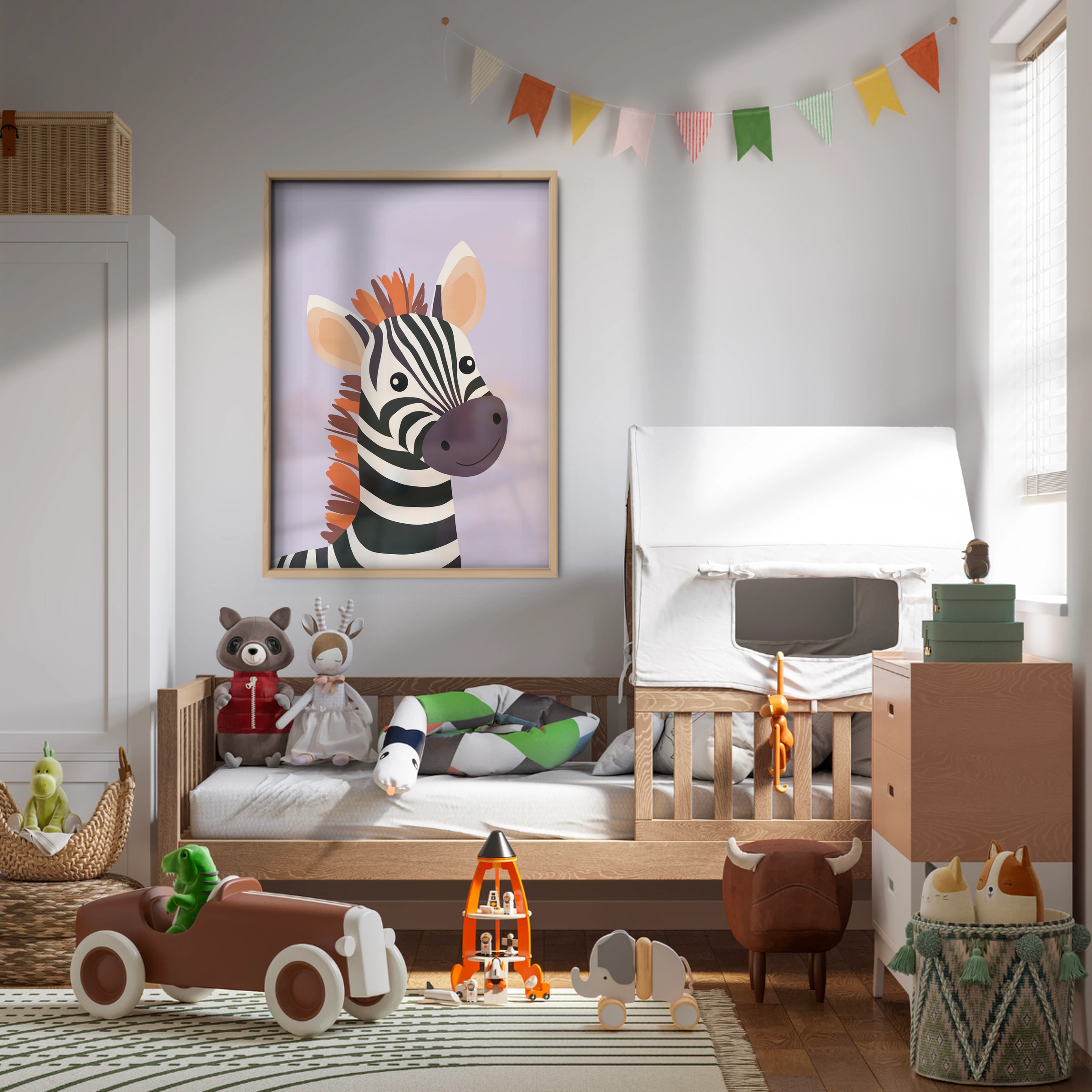 Zebra Foal Nursery Print