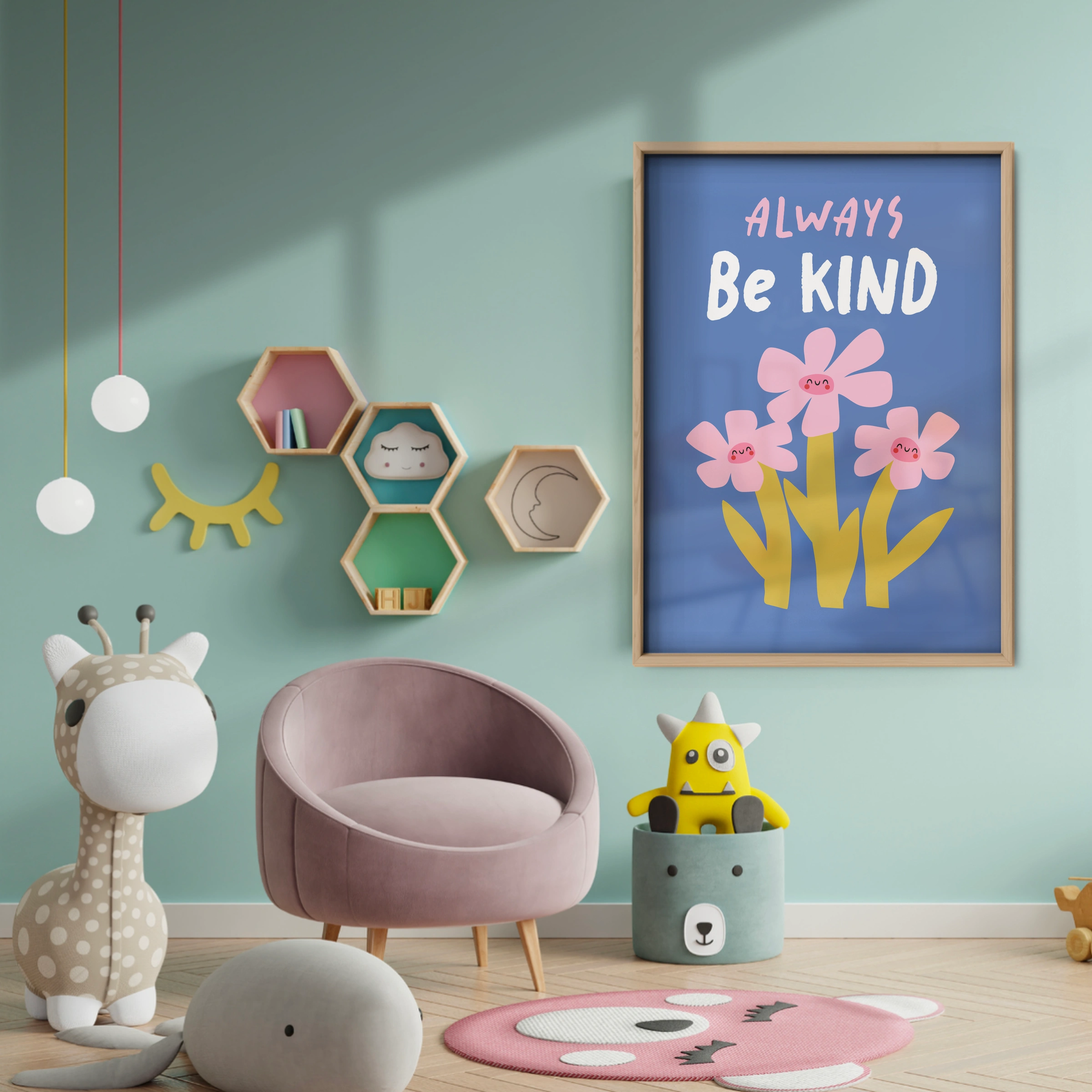 Always Be Kind Nursery Print - baby room wall decor print