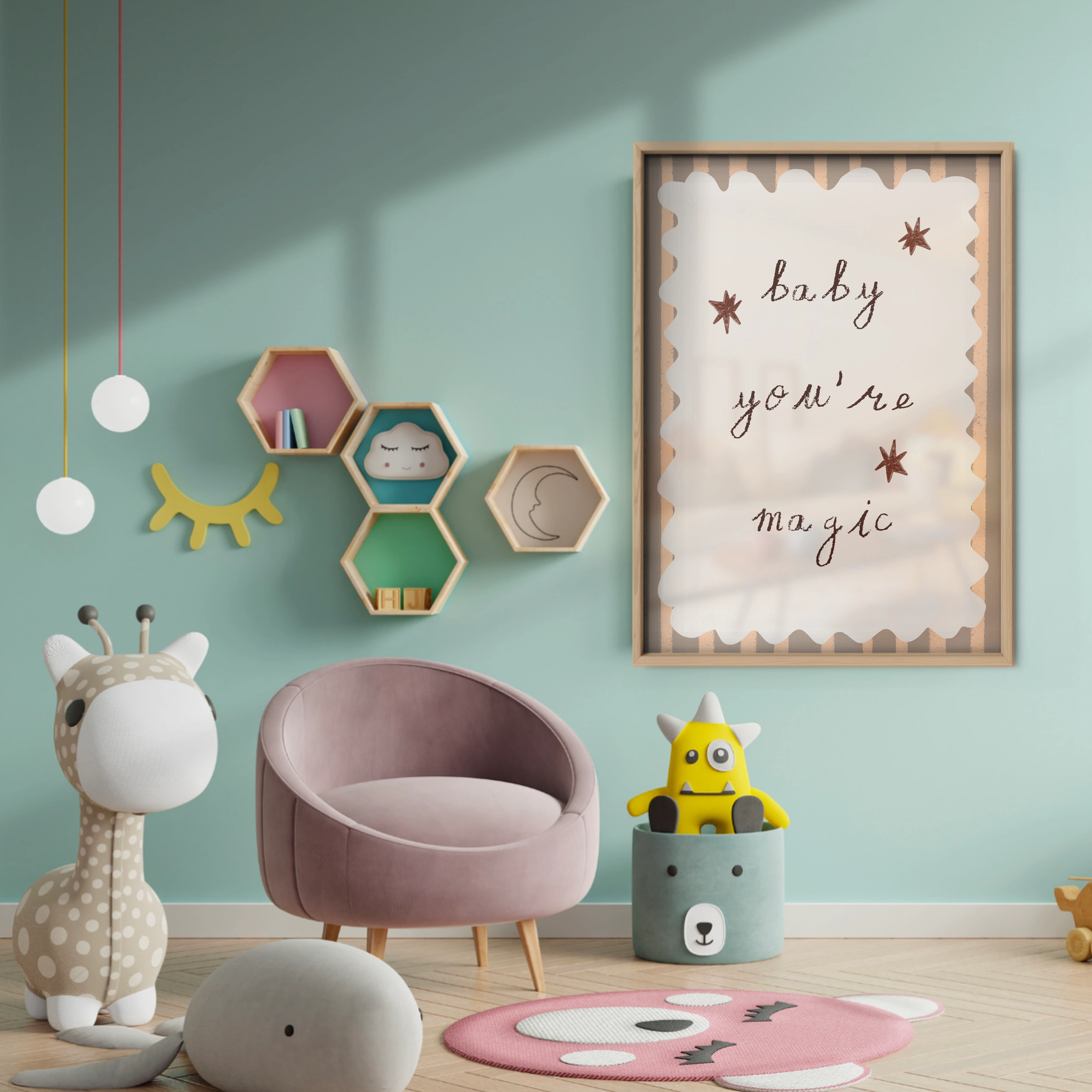 Baby You're Magic Nursery Print - baby room wall decor print