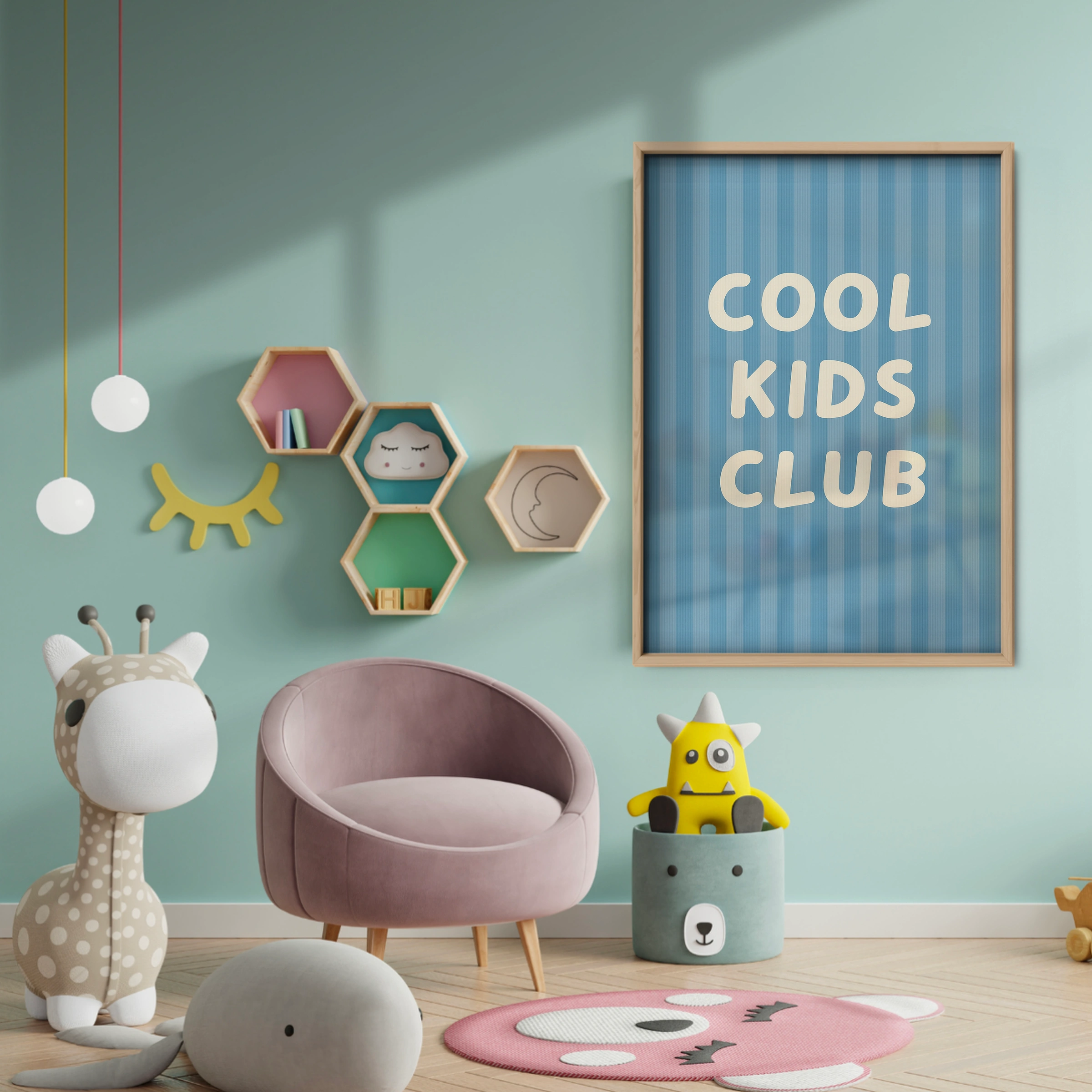 Cool Kids Club Five Nursery Print - baby room wall decor print