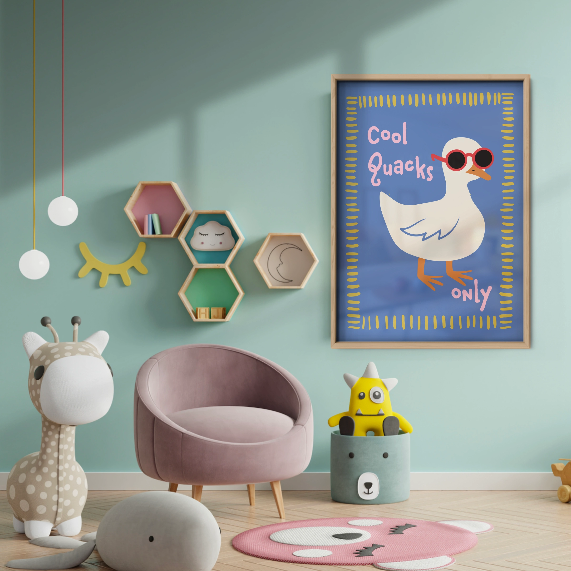 Cool Quacks Only Nursery Print - baby room wall decor print