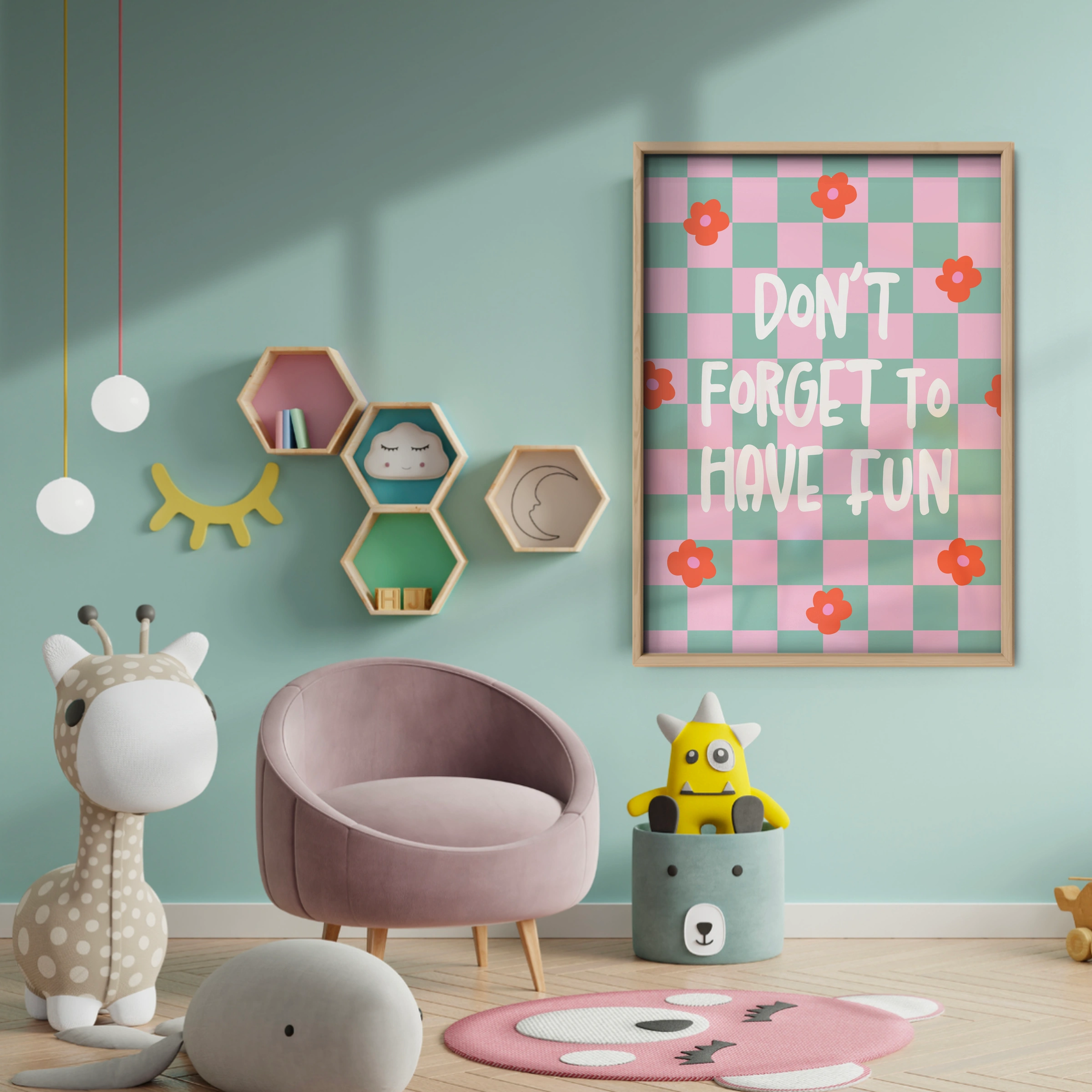 Don't Forget To Have Fun Nursery Print - baby room wall decor print