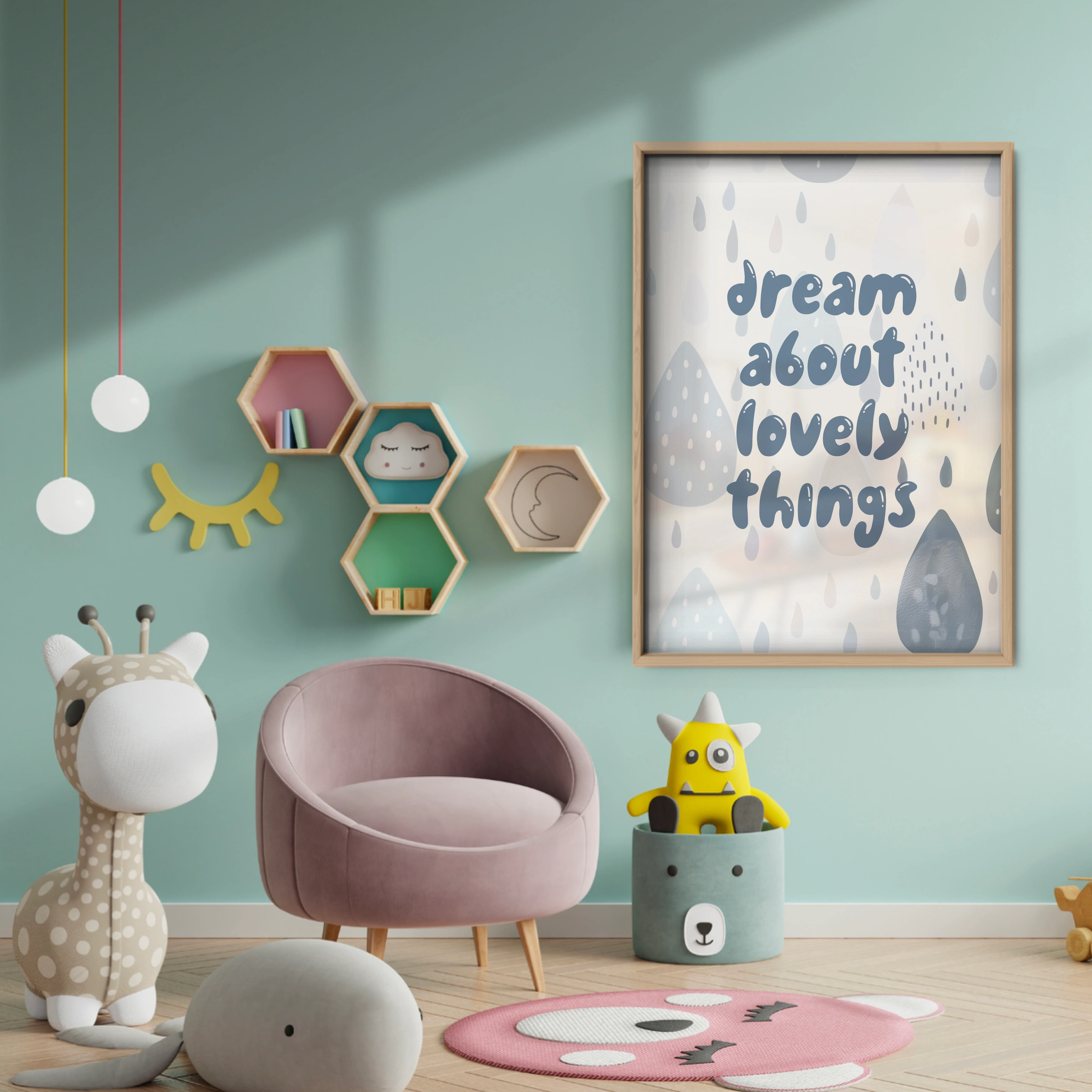 Dream About Lovely Things Nursery Print - baby room wall decor print