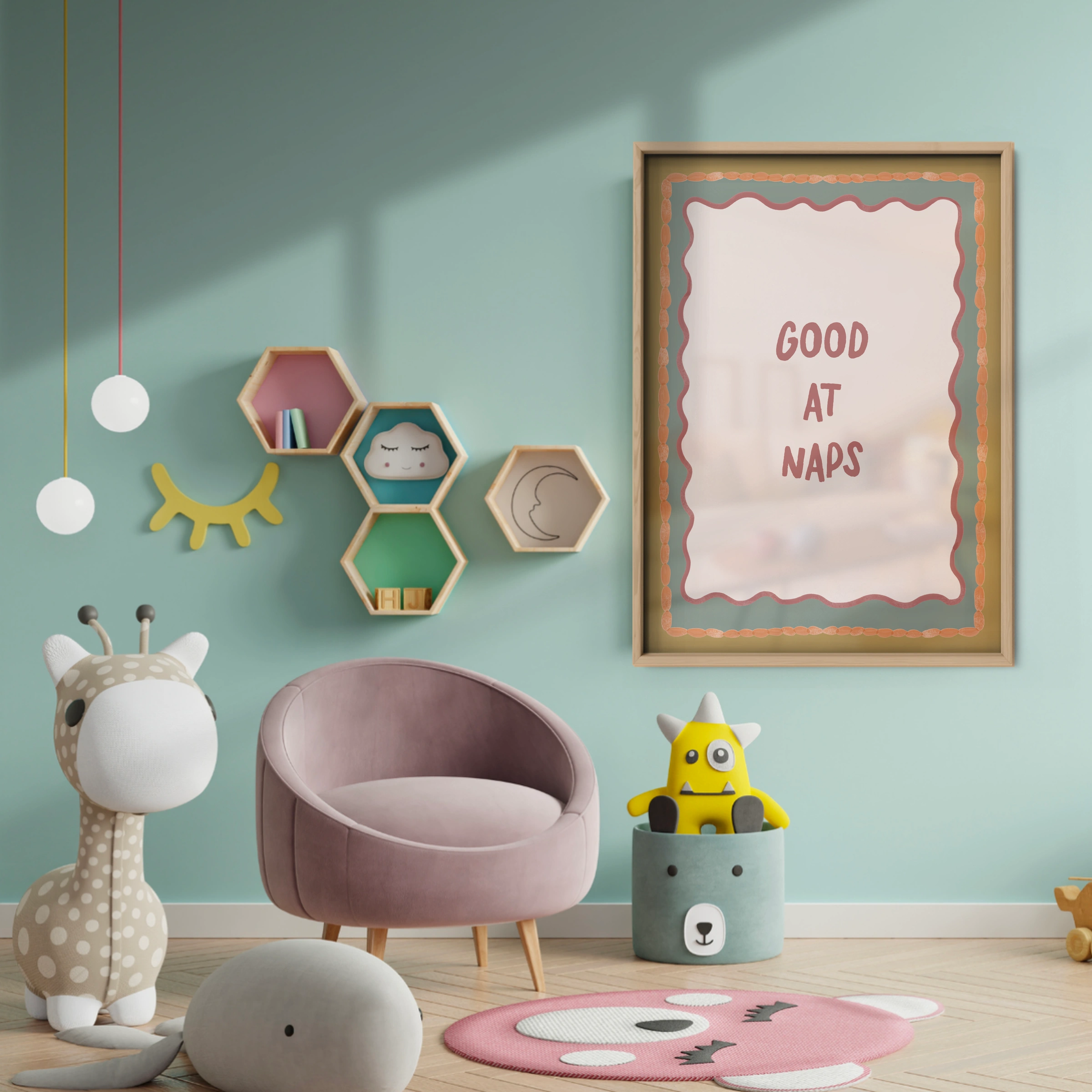 Good At Naps Nursery Print - baby room wall decor print
