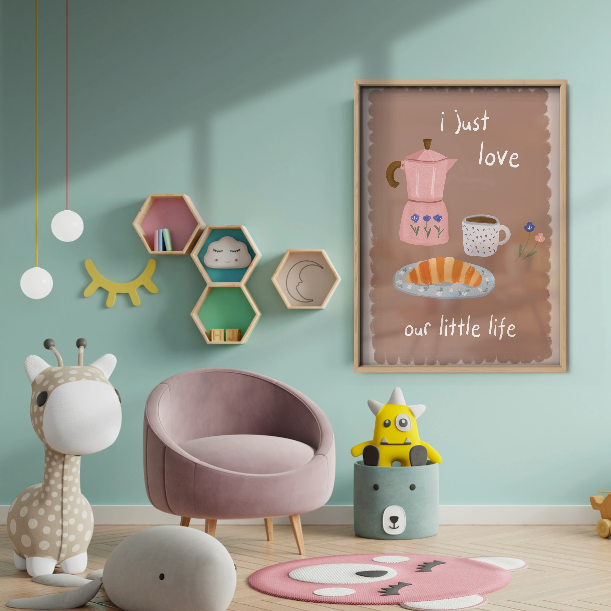 I Just Love Our Little Life Nursery Print - baby room wall decor print