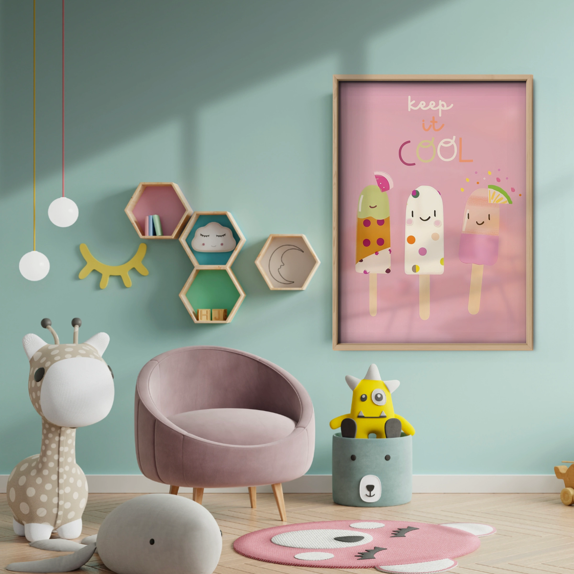 Keep It Cool Nursery Print - baby room wall decor print