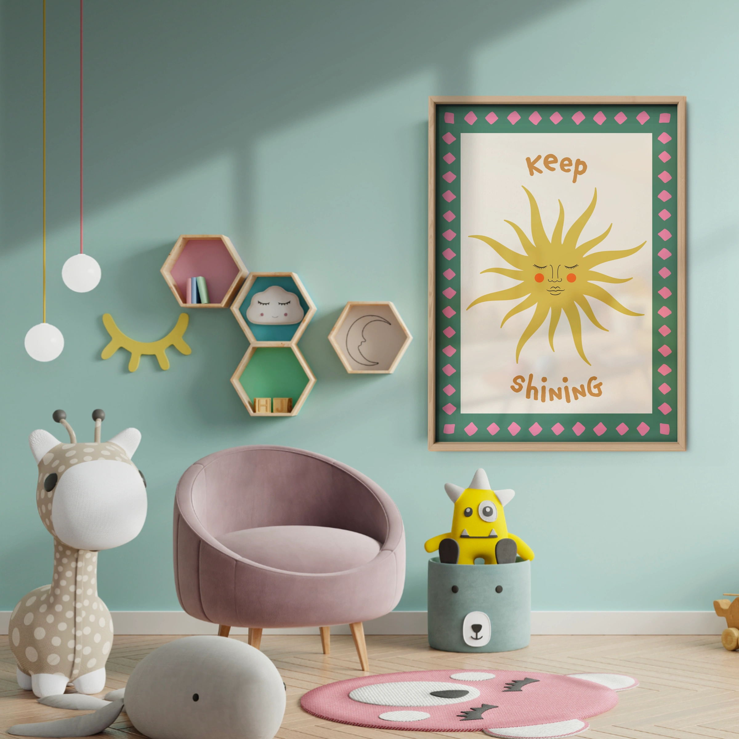 Keep Shining Nursery Print - baby room wall decor print