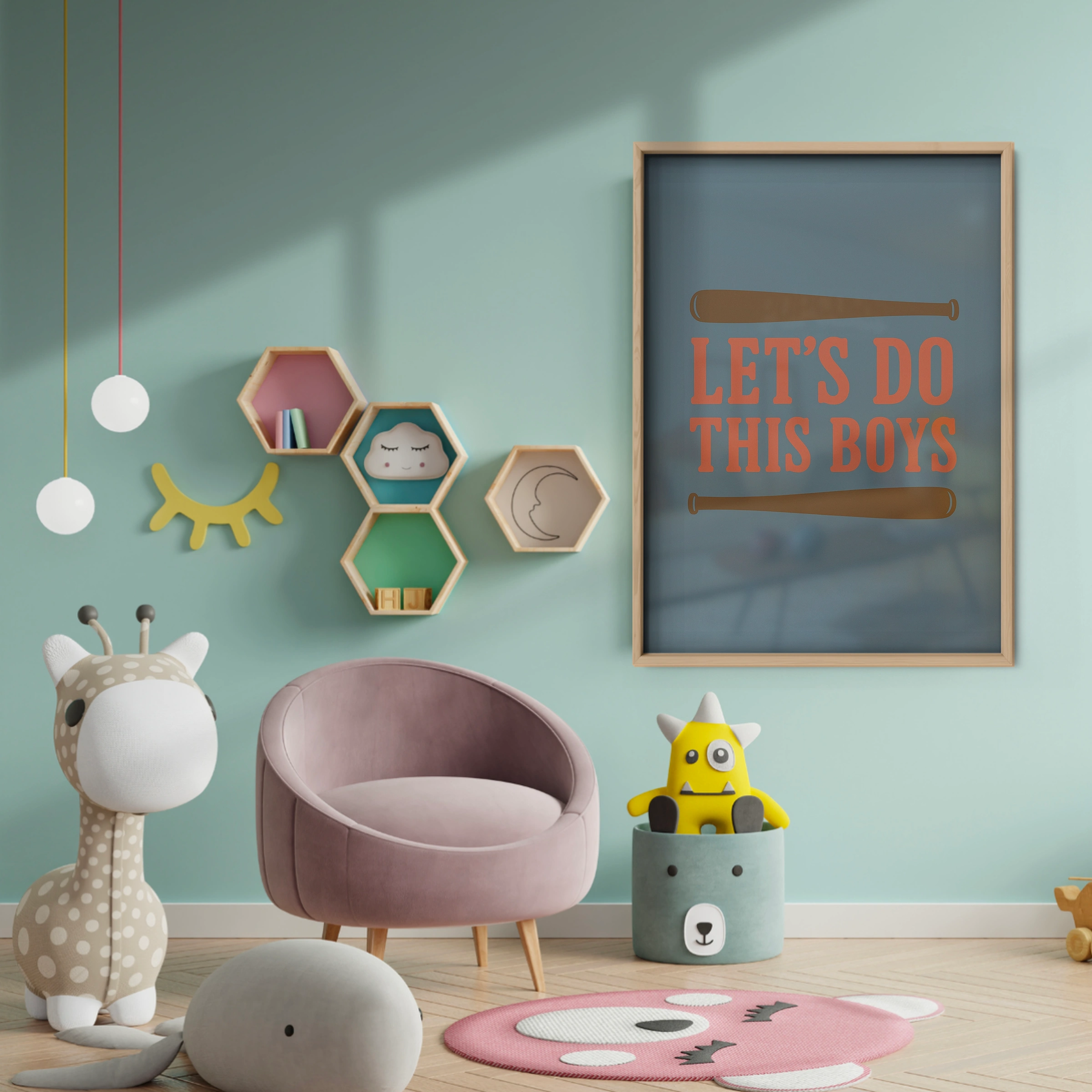 Let's Do This Boys Two Nursery Print - baby room wall decor print