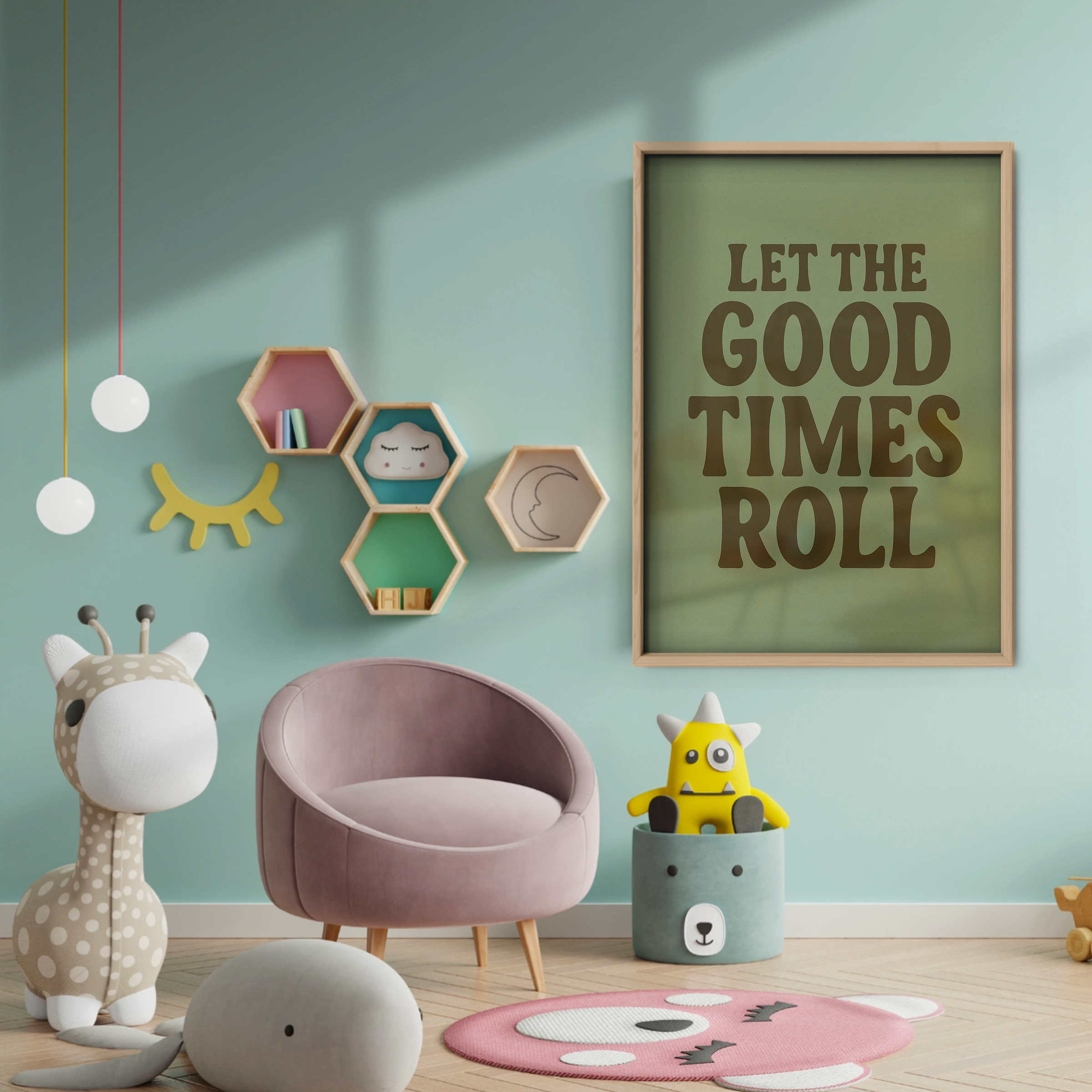 Let the Good Times Roll Golf Nursery Print - baby room wall decor print