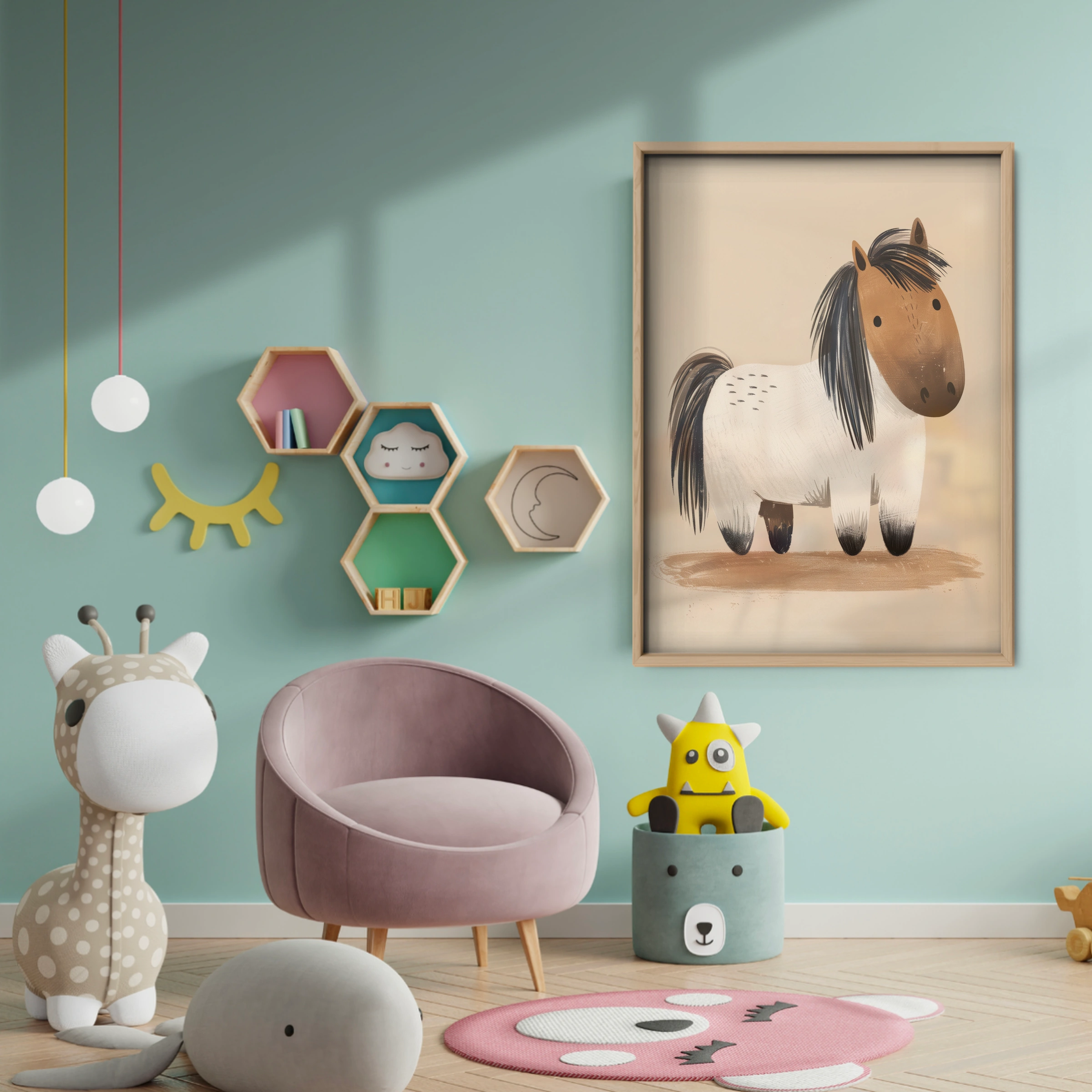 Little Pony Nursery Print - baby room wall decor print