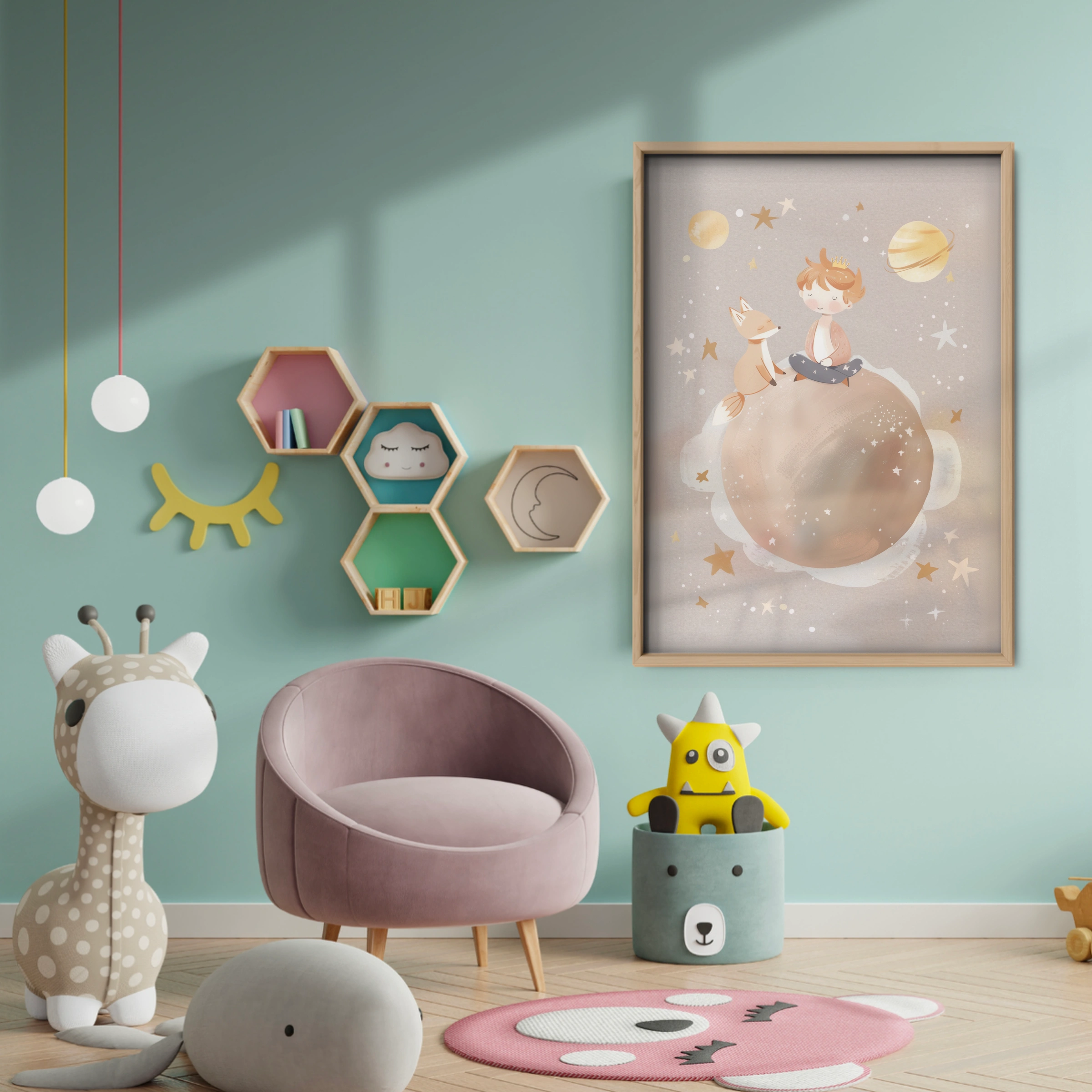 Little Prince Nursery Print - baby room wall decor print