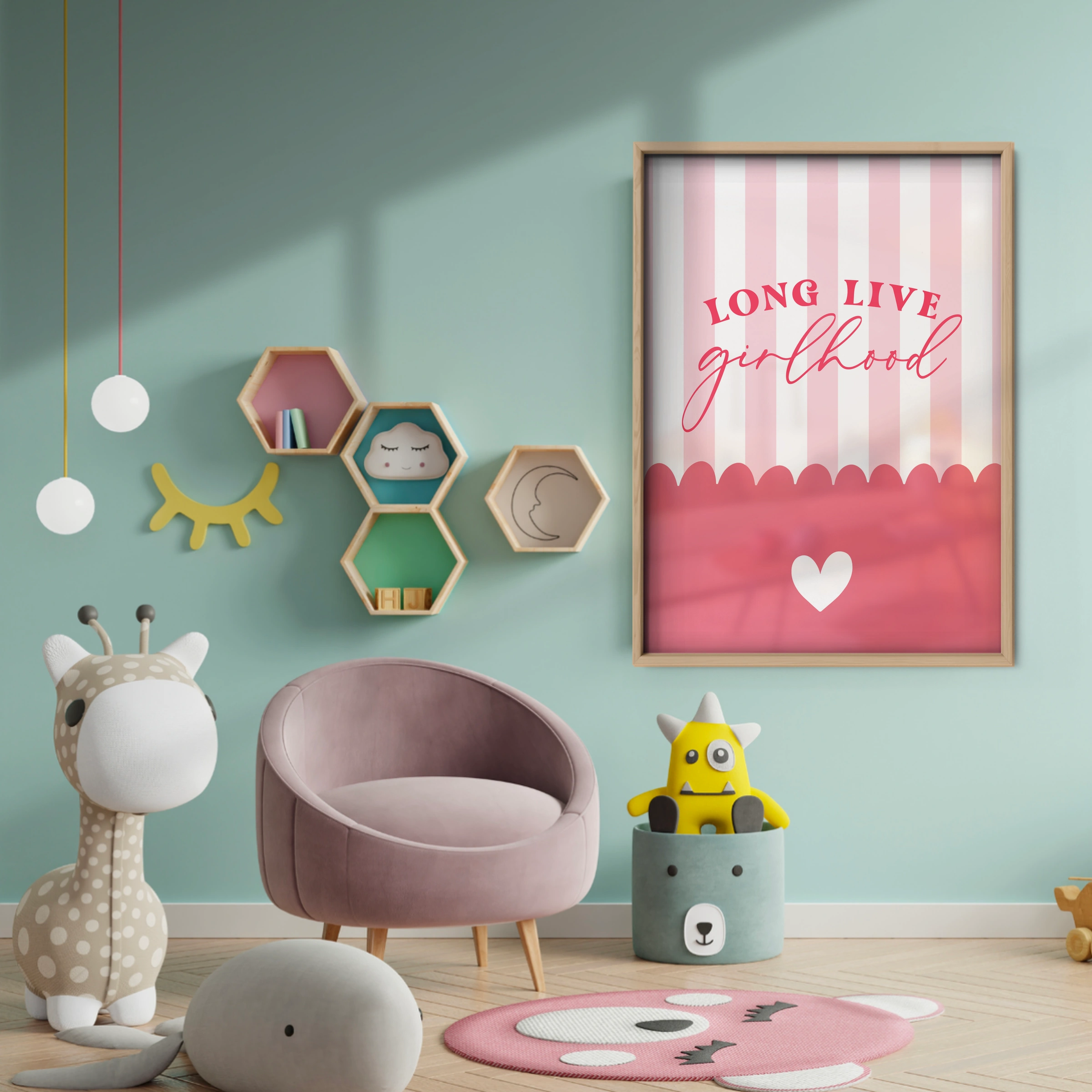 Long Live Girlhood Nursery Print - baby room wall decor print