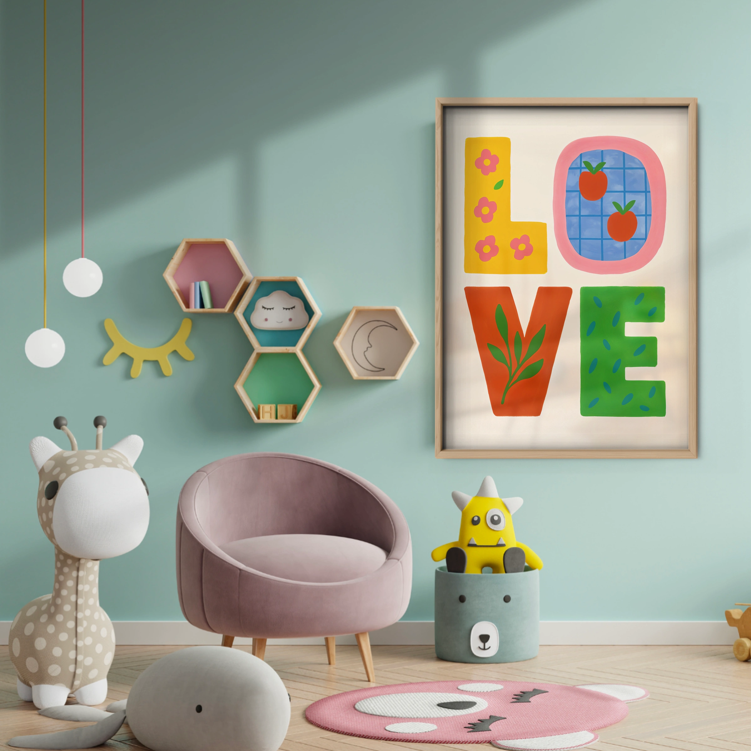 Love Nursery Print - baby room wall decor print