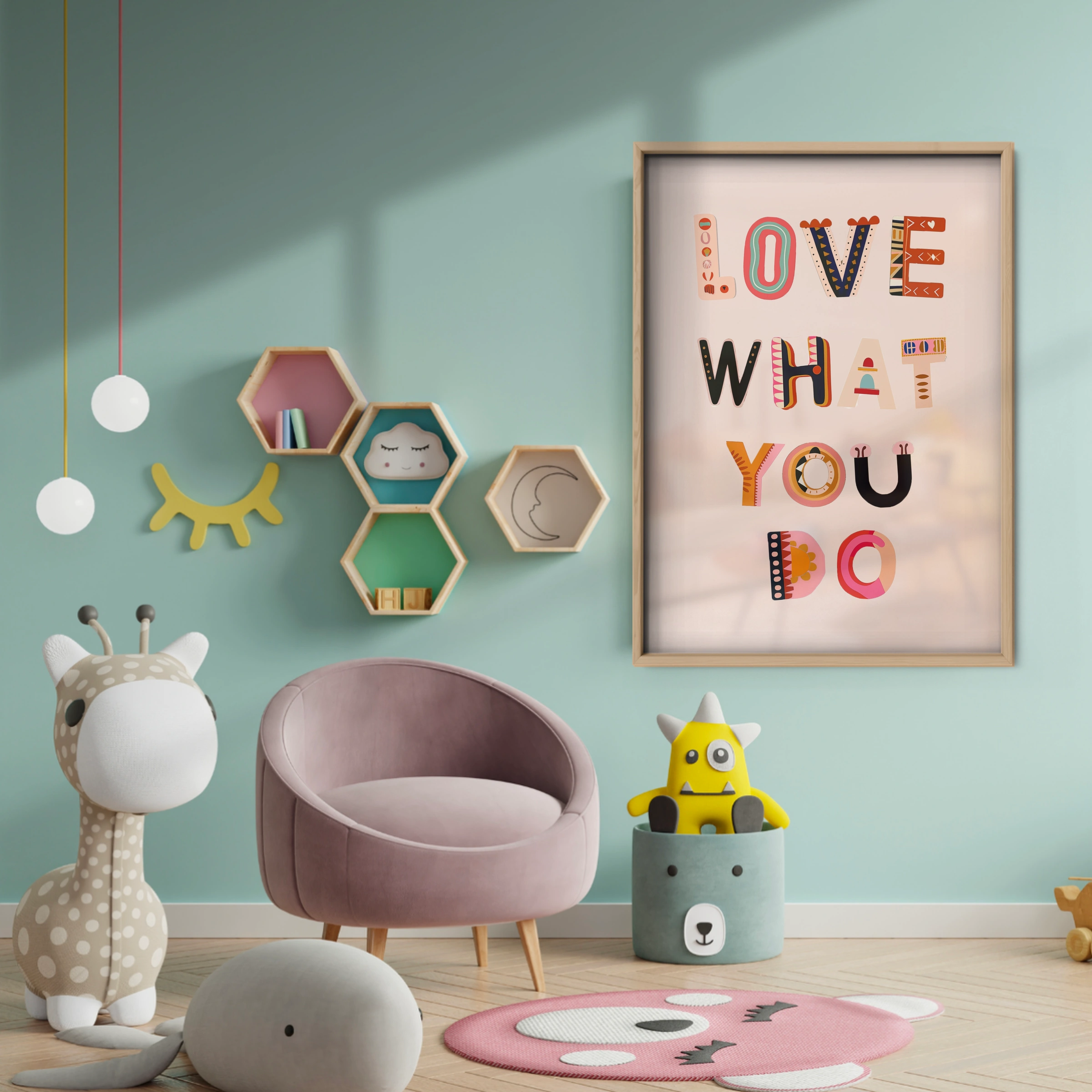 Love What You Do Nursery Print - baby room wall decor print