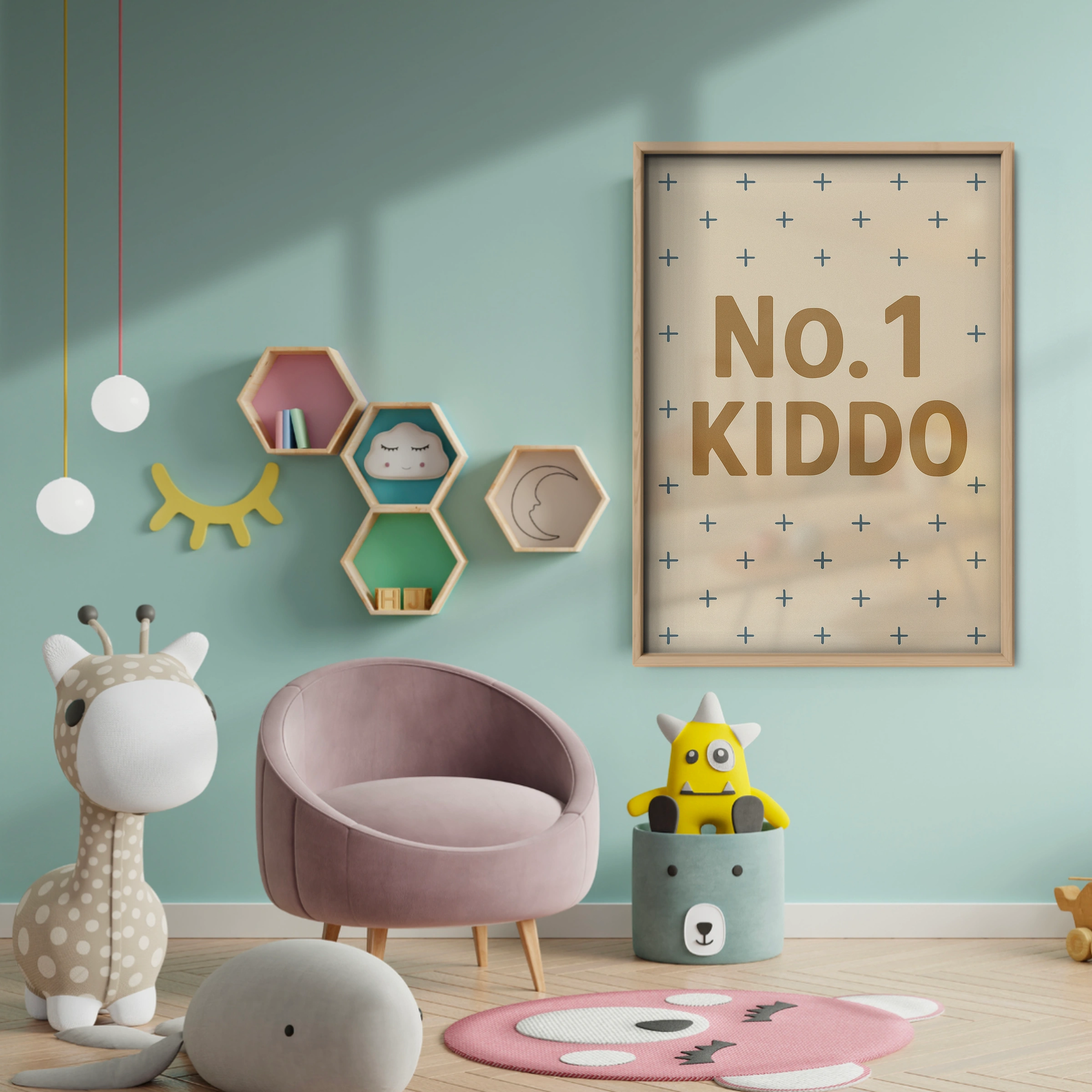 No.1 Kiddo Two Nursery Print - baby room wall decor print