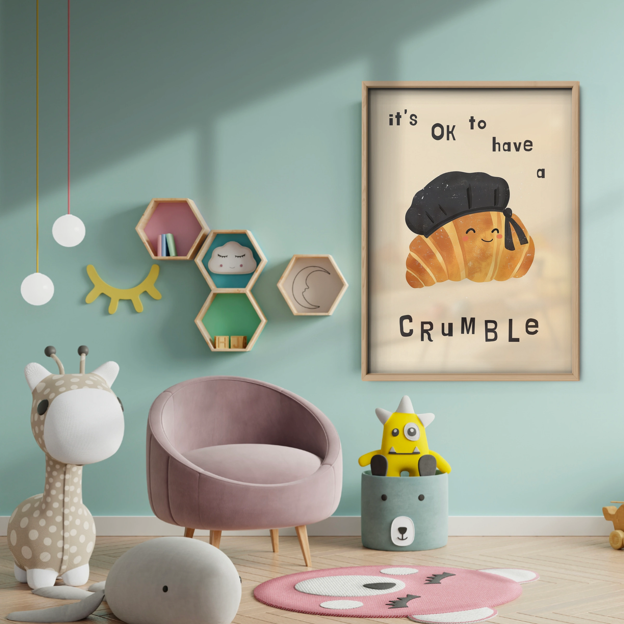 OK to Have a Crumble Nursery Print - baby room wall decor print