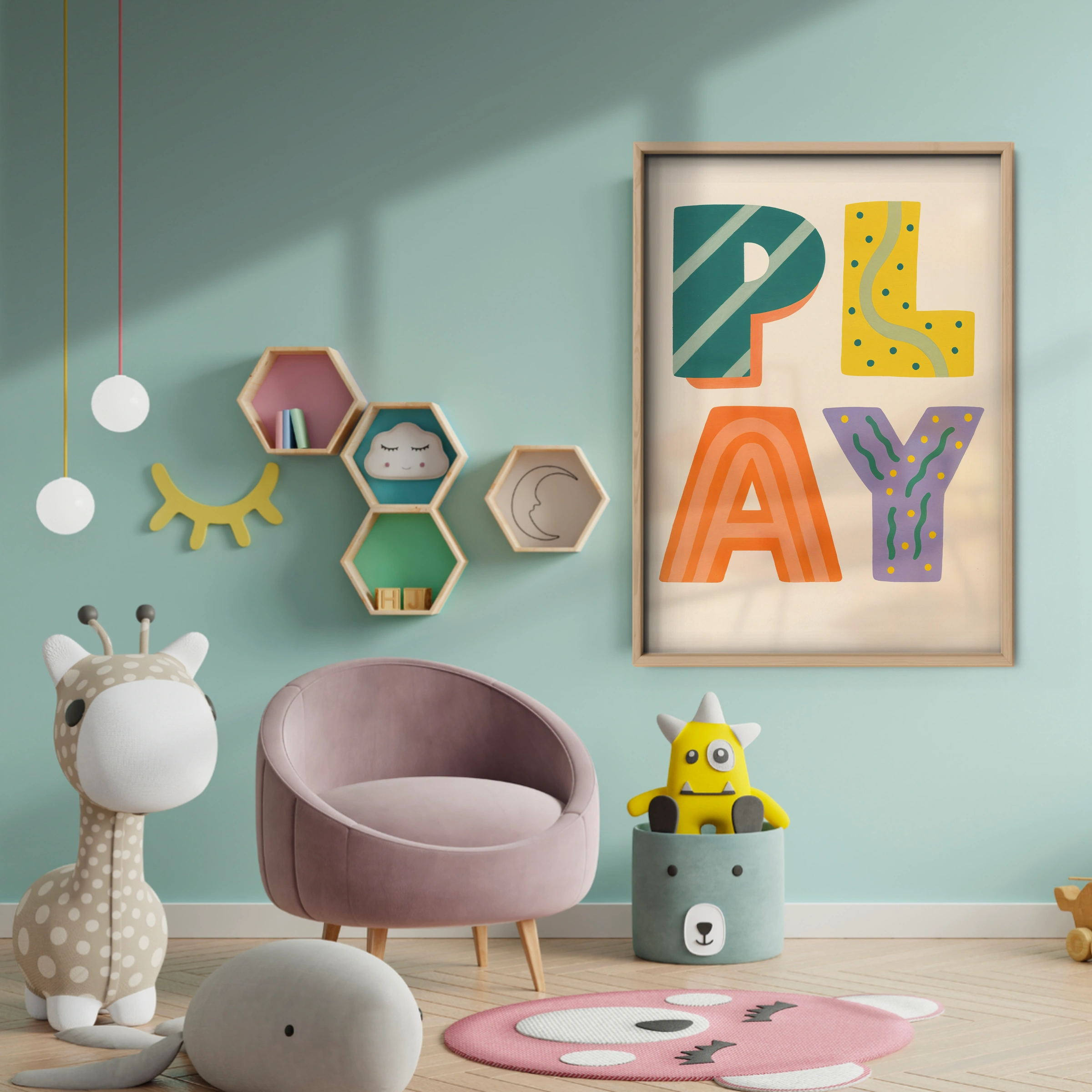 Play Nursery Print - baby room wall decor print