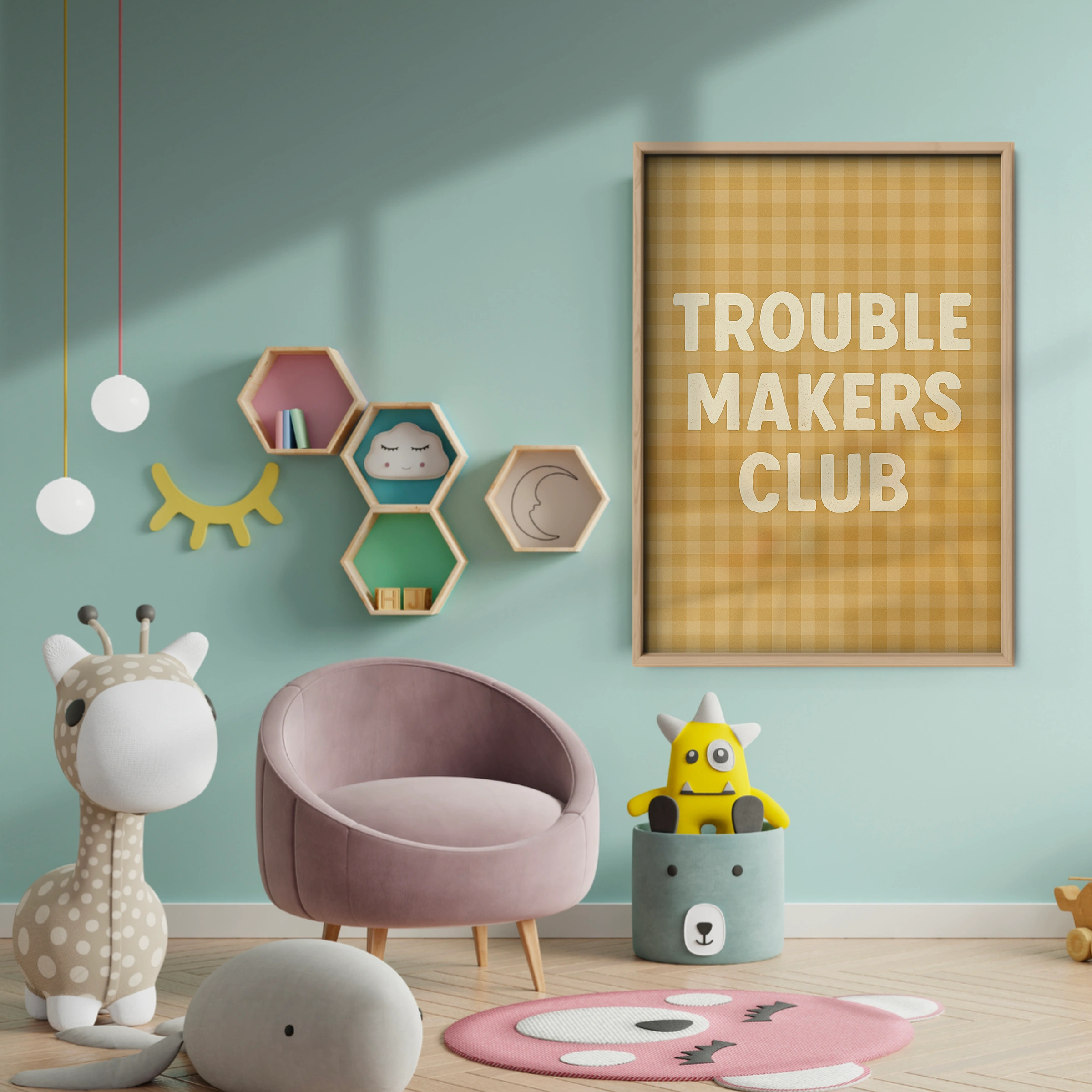 Trouble Makers Club Two Nursery Print - baby room wall decor print