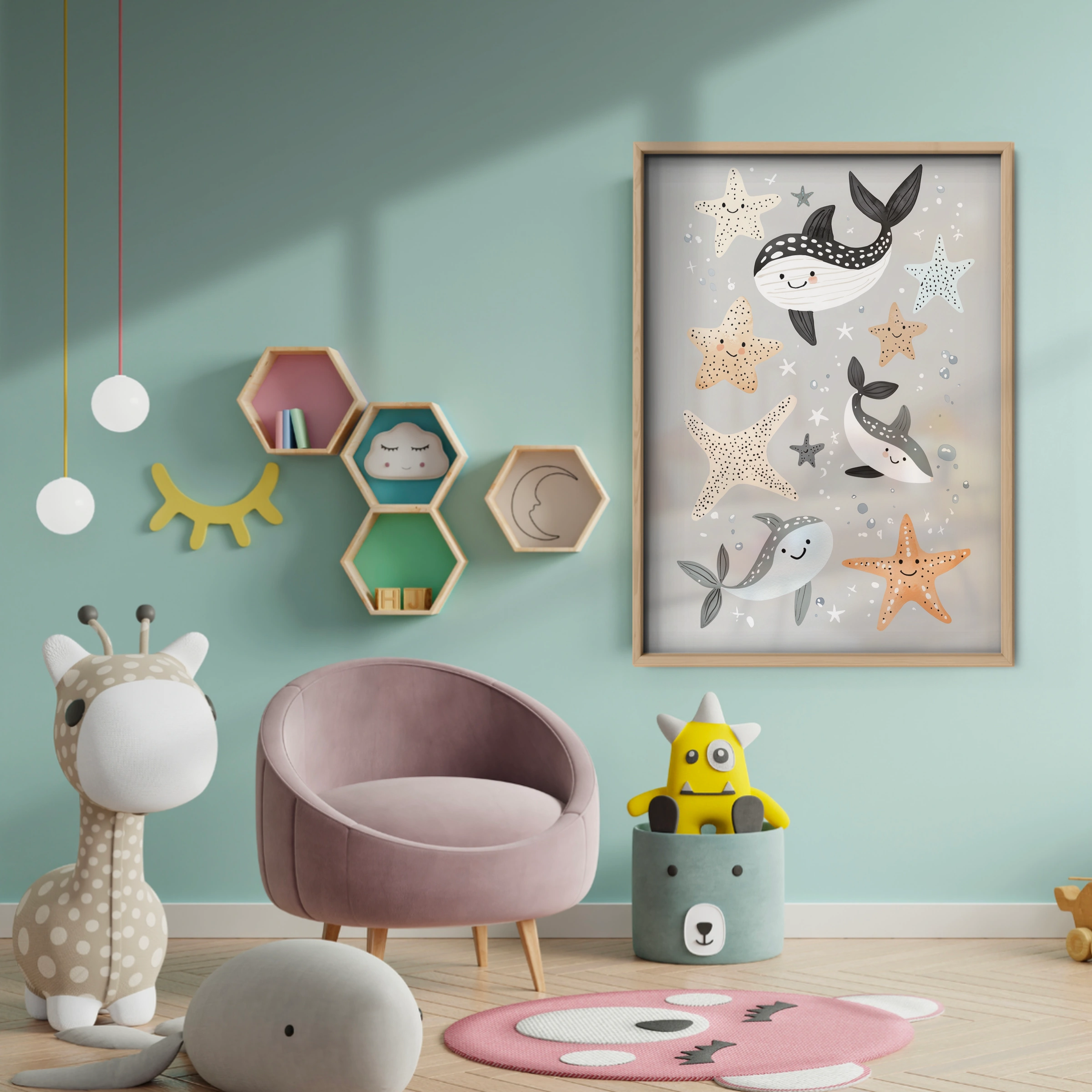 Under the Sea Nursery Print - baby room wall decor print