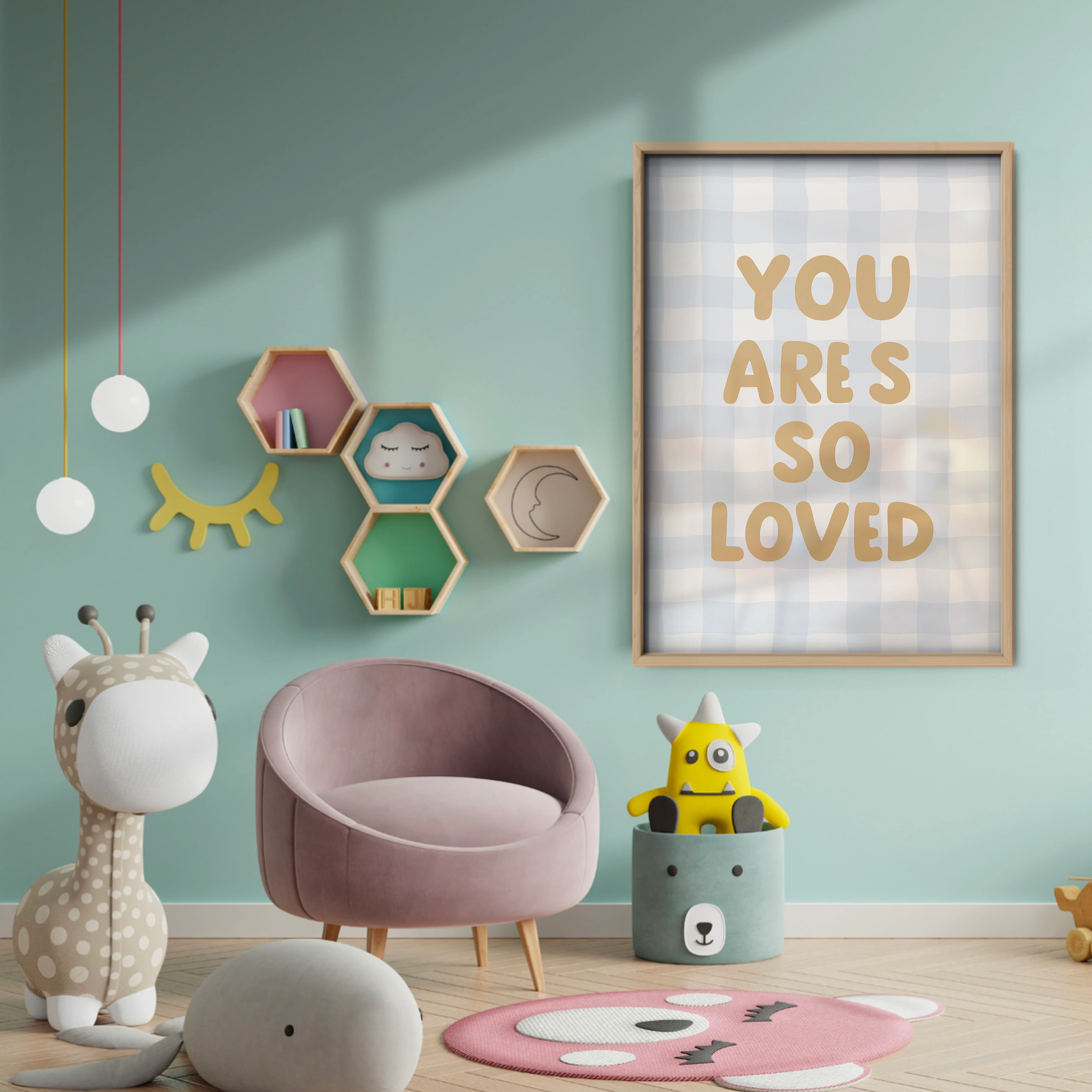 You Are So Loved Two Nursery Print - baby room wall decor print