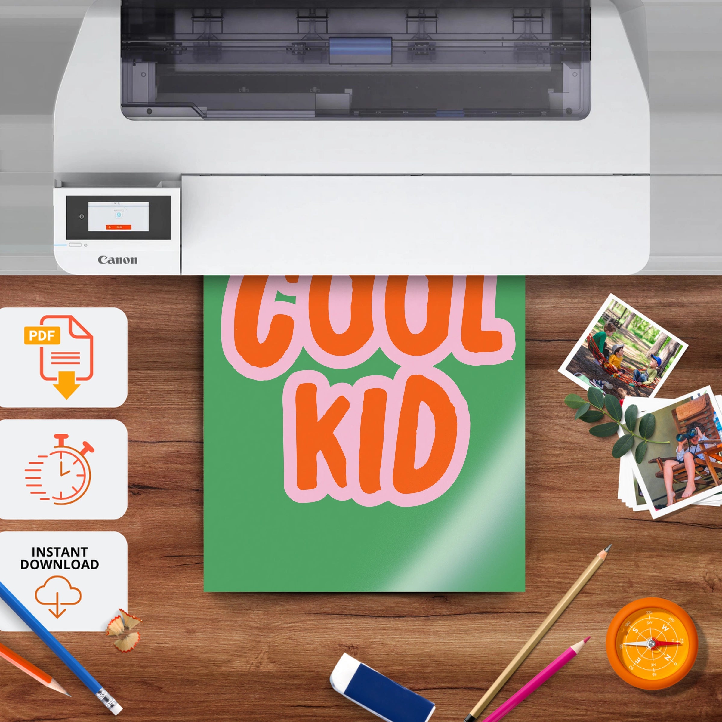 Cool Kid Nursery Print - printable nursery wall art, instant download to print at home