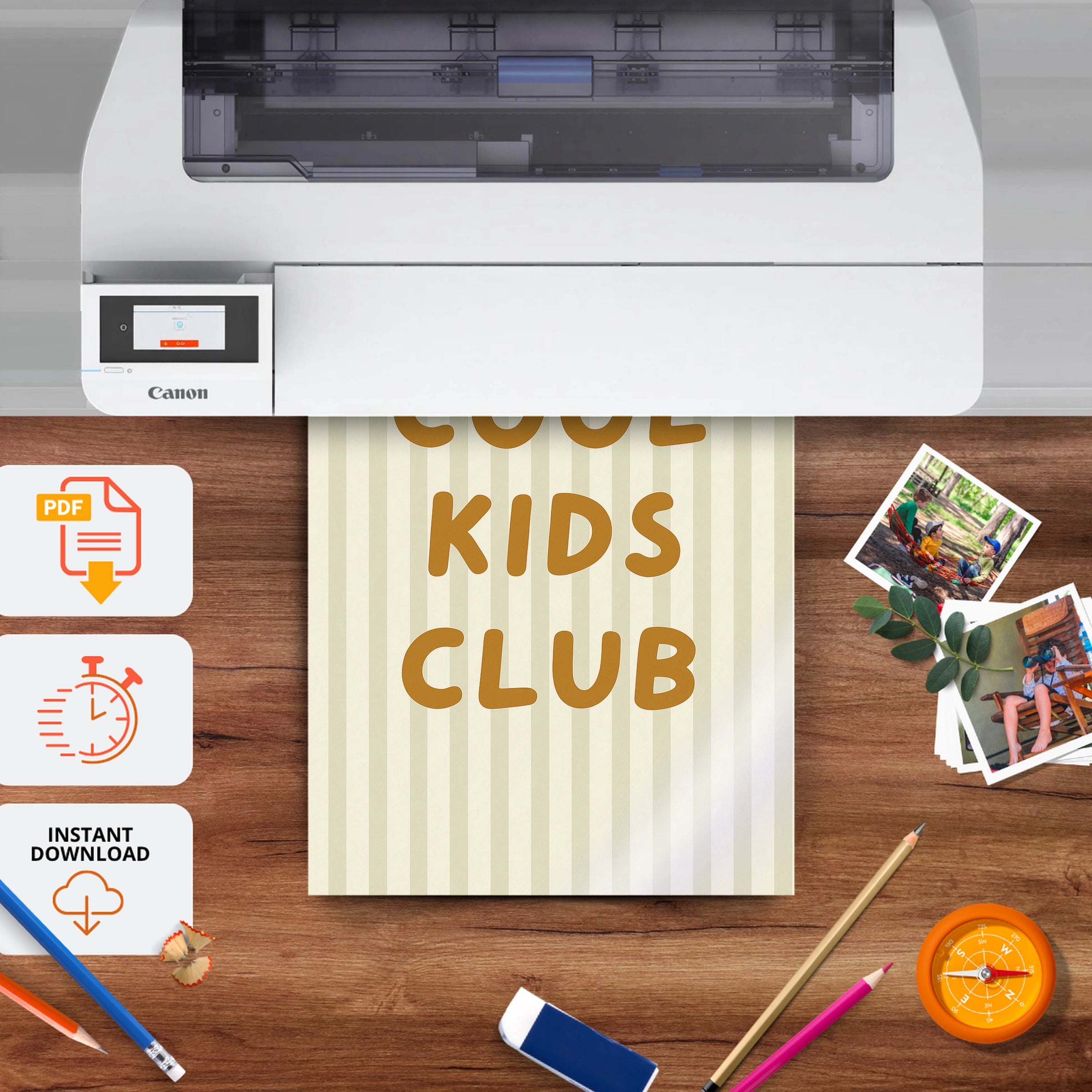 Cool Kids Club Nursery Print - printable nursery wall art, instant download to print at home