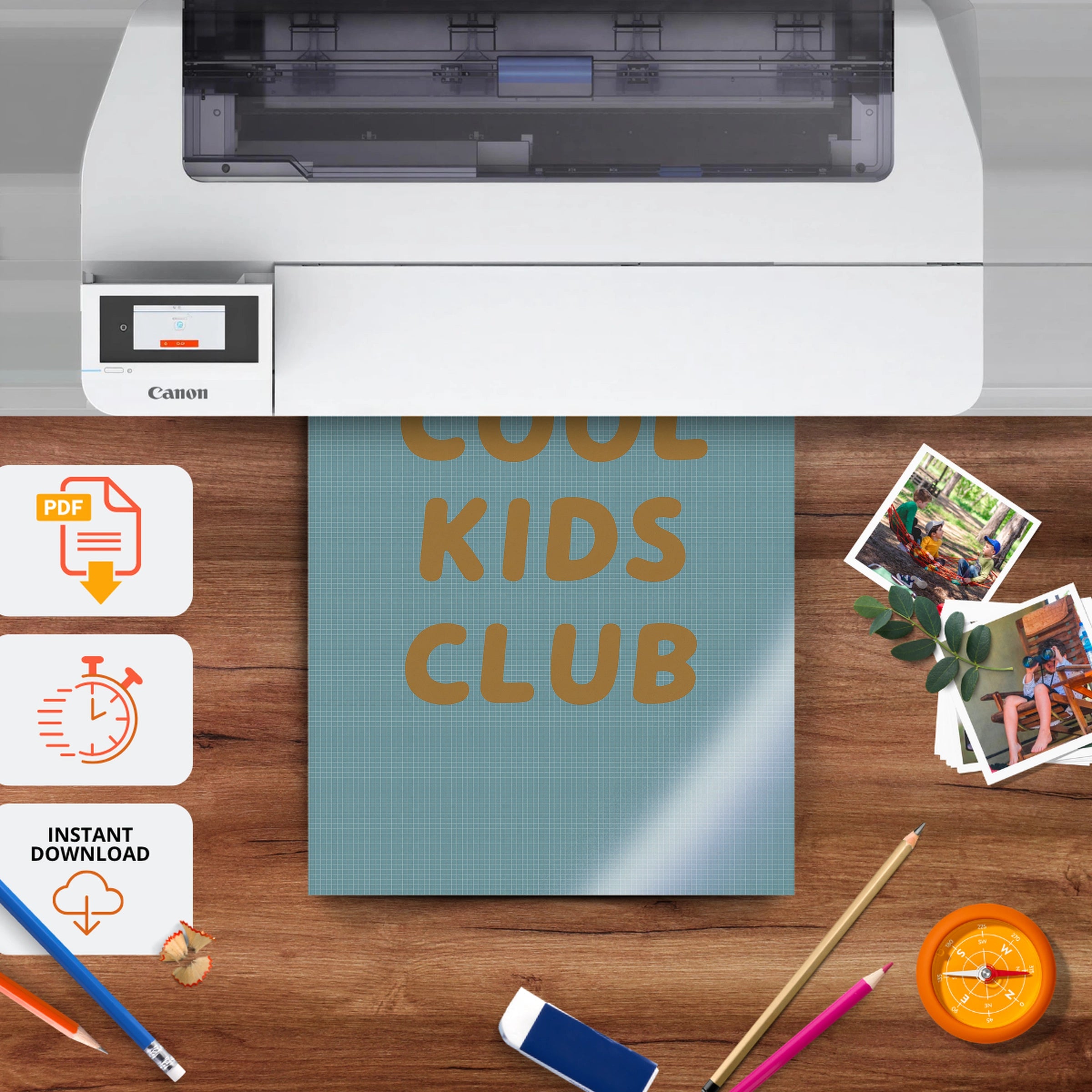 Cool Kids Club Two Nursery Print - printable nursery wall art, instant download to print at home