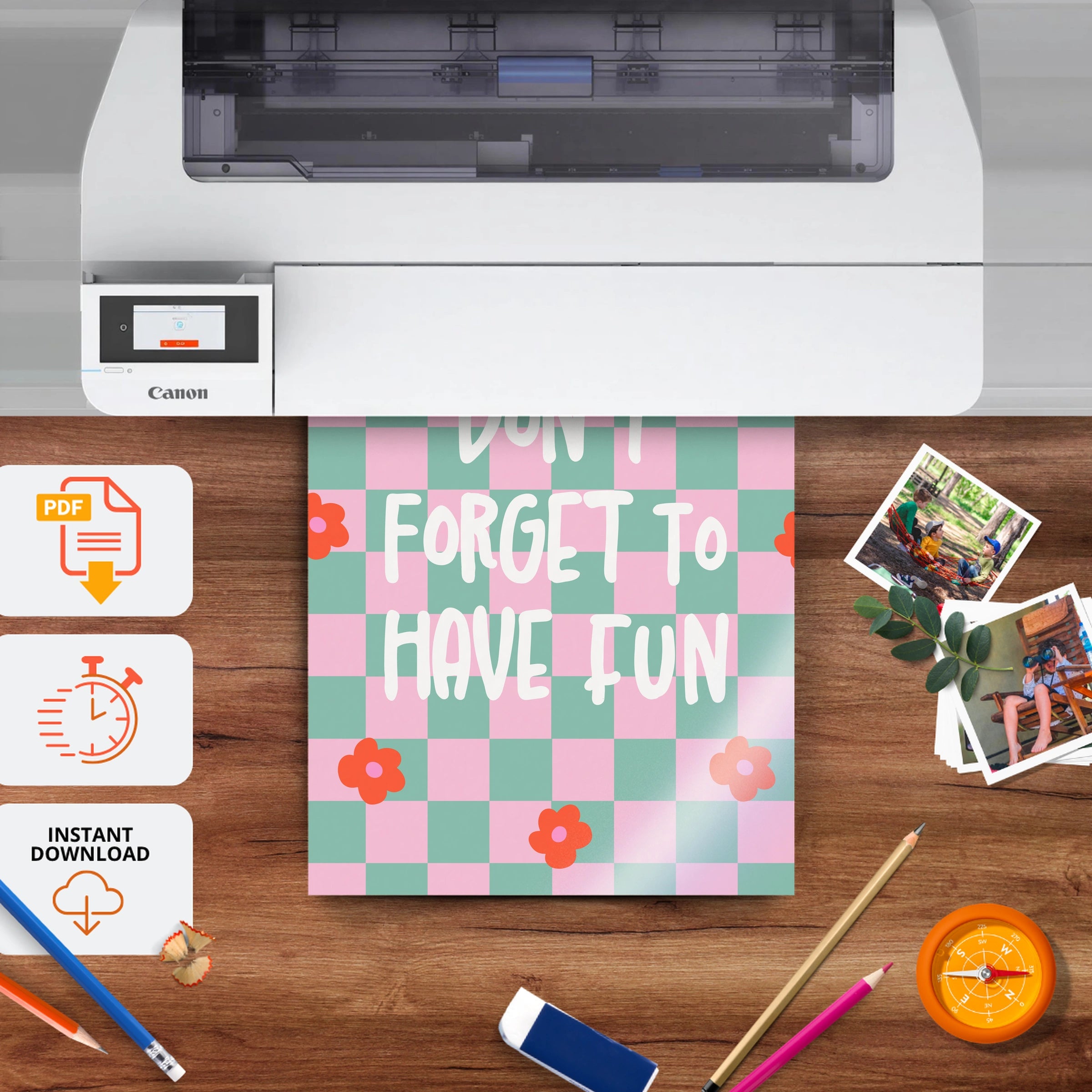 Don't Forget To Have Fun Nursery Print - printable nursery wall art, instant download to print at home