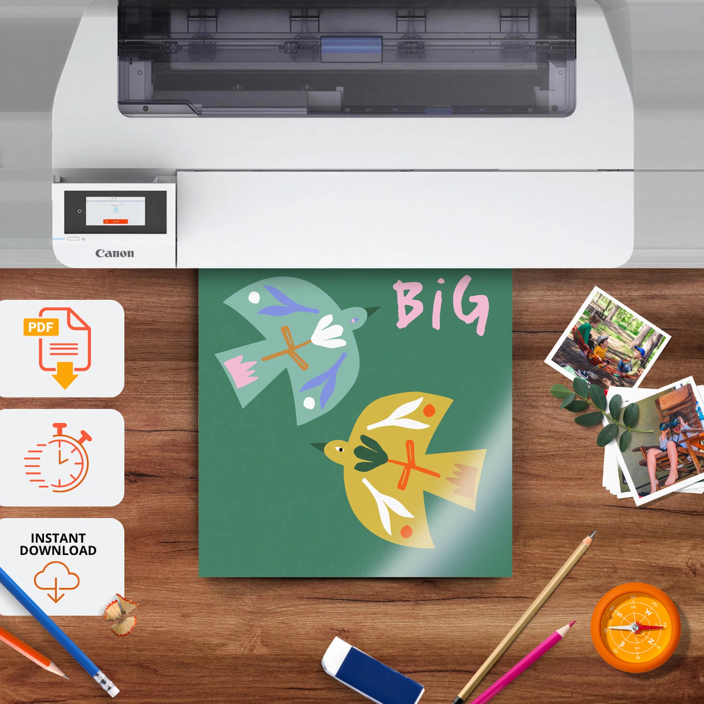 Dream Big Nursery Print - printable nursery wall art, instant download to print at home