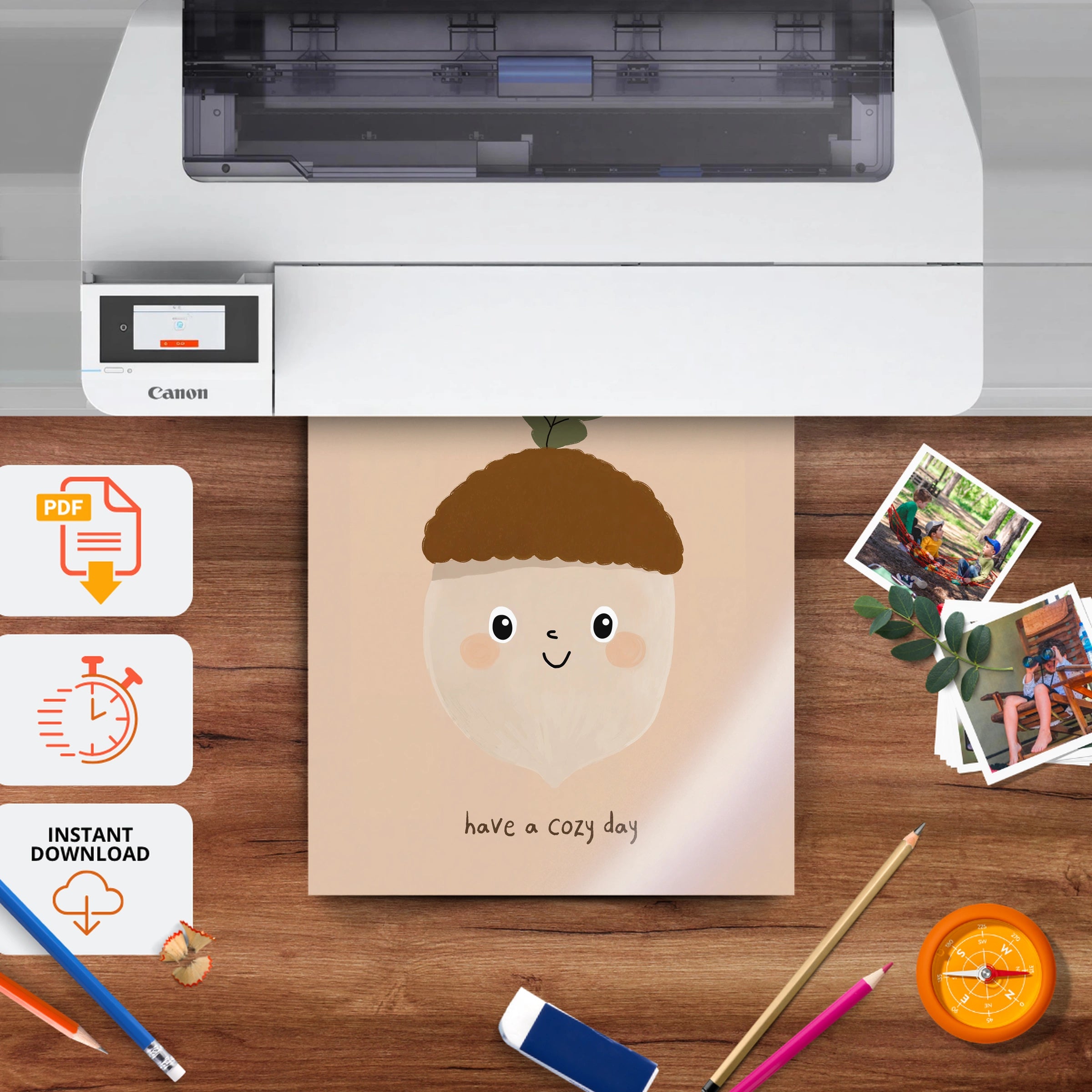 Have a Cozy Day Nursery Print - printable nursery wall art, instant download to print at home
