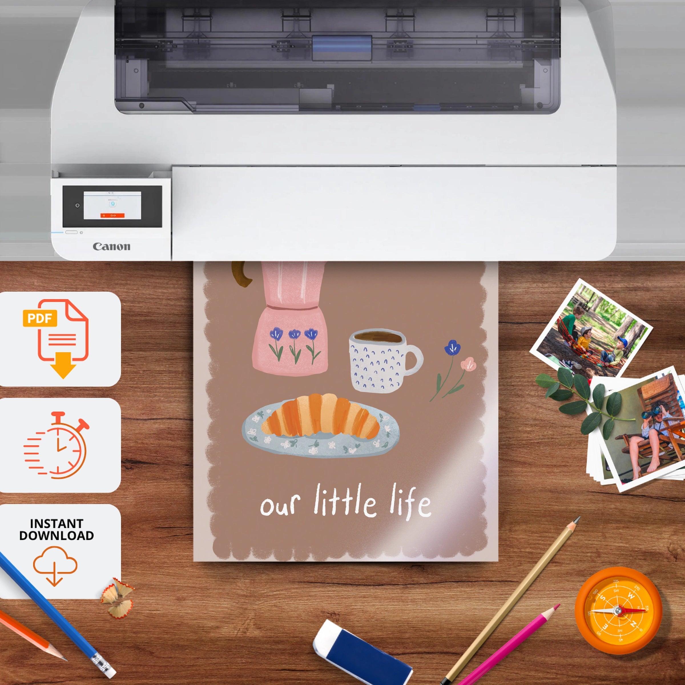 I Just Love Our Little Life Nursery Print - printable nursery wall art, instant download to print at home