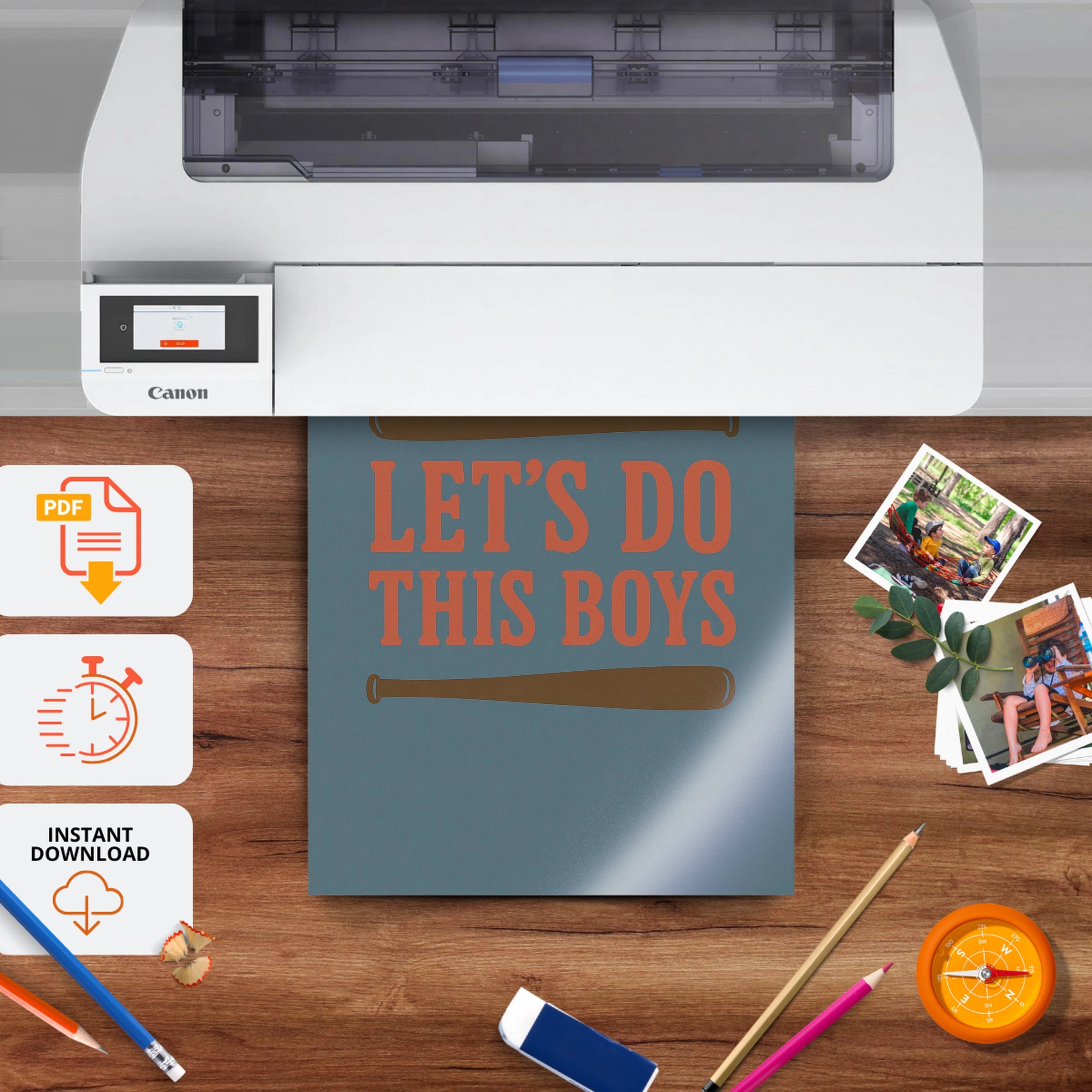 Let's Do This Boys Two Nursery Print - printable nursery wall art, instant download to print at home