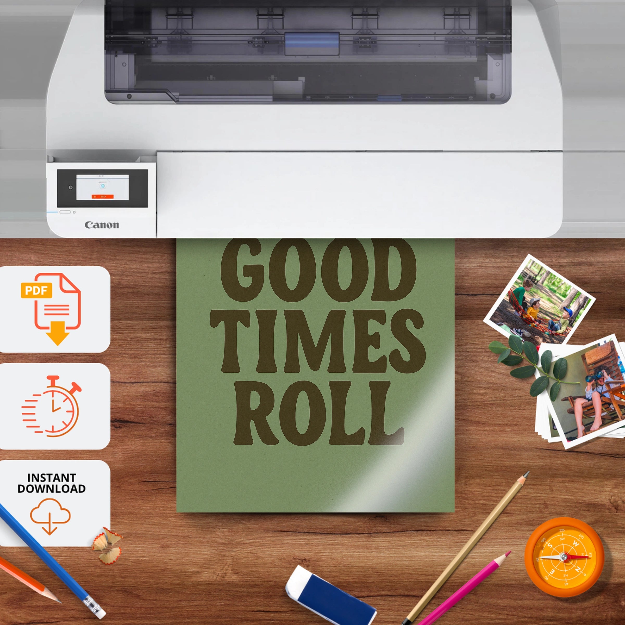 Let the Good Times Roll Golf Nursery Print - printable nursery wall art, instant download to print at home