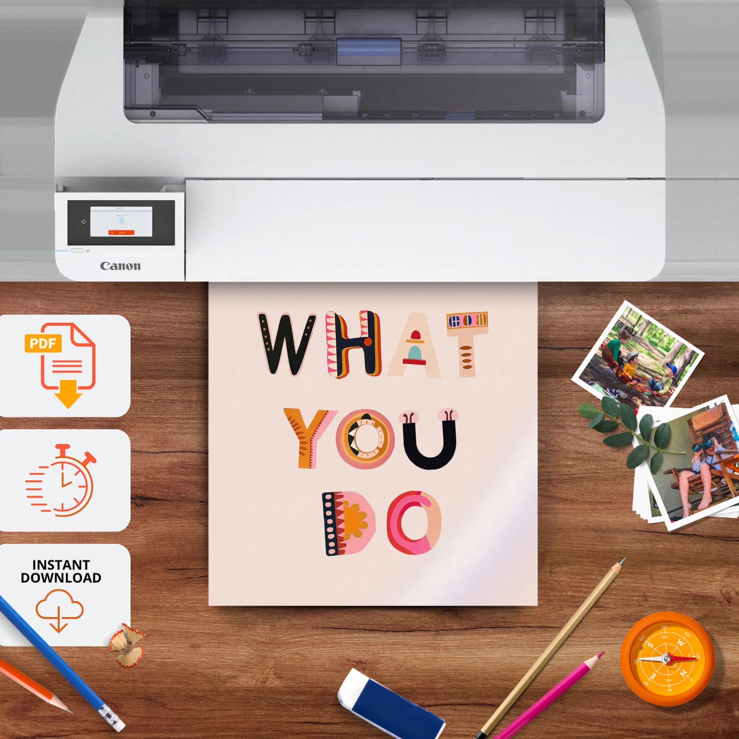Love What You Do Nursery Print - printable nursery wall art, instant download to print at home