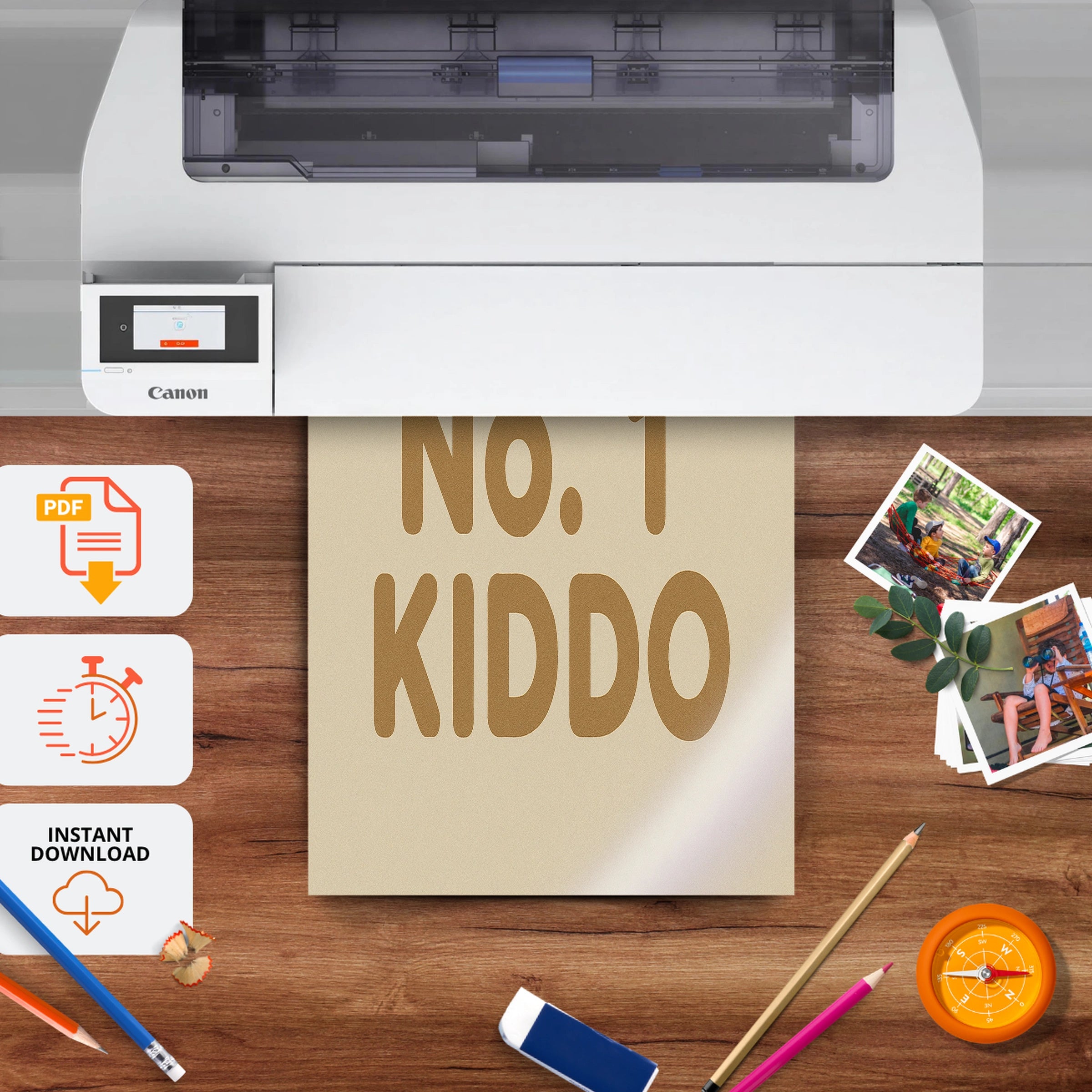No.1 Kiddo Nursery Print - printable nursery wall art, instant download to print at home