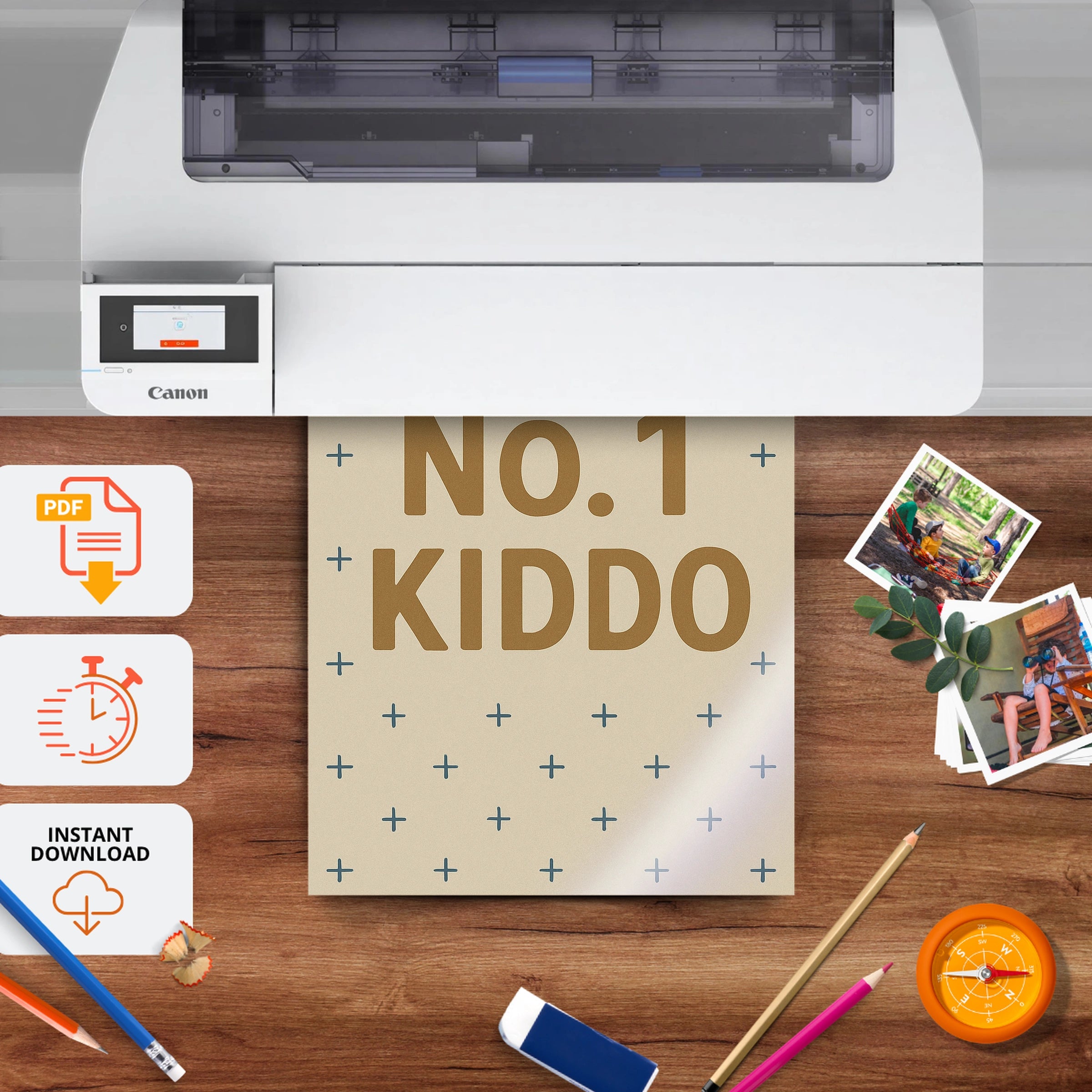 No.1 Kiddo Two Nursery Print - printable nursery wall art, instant download to print at home