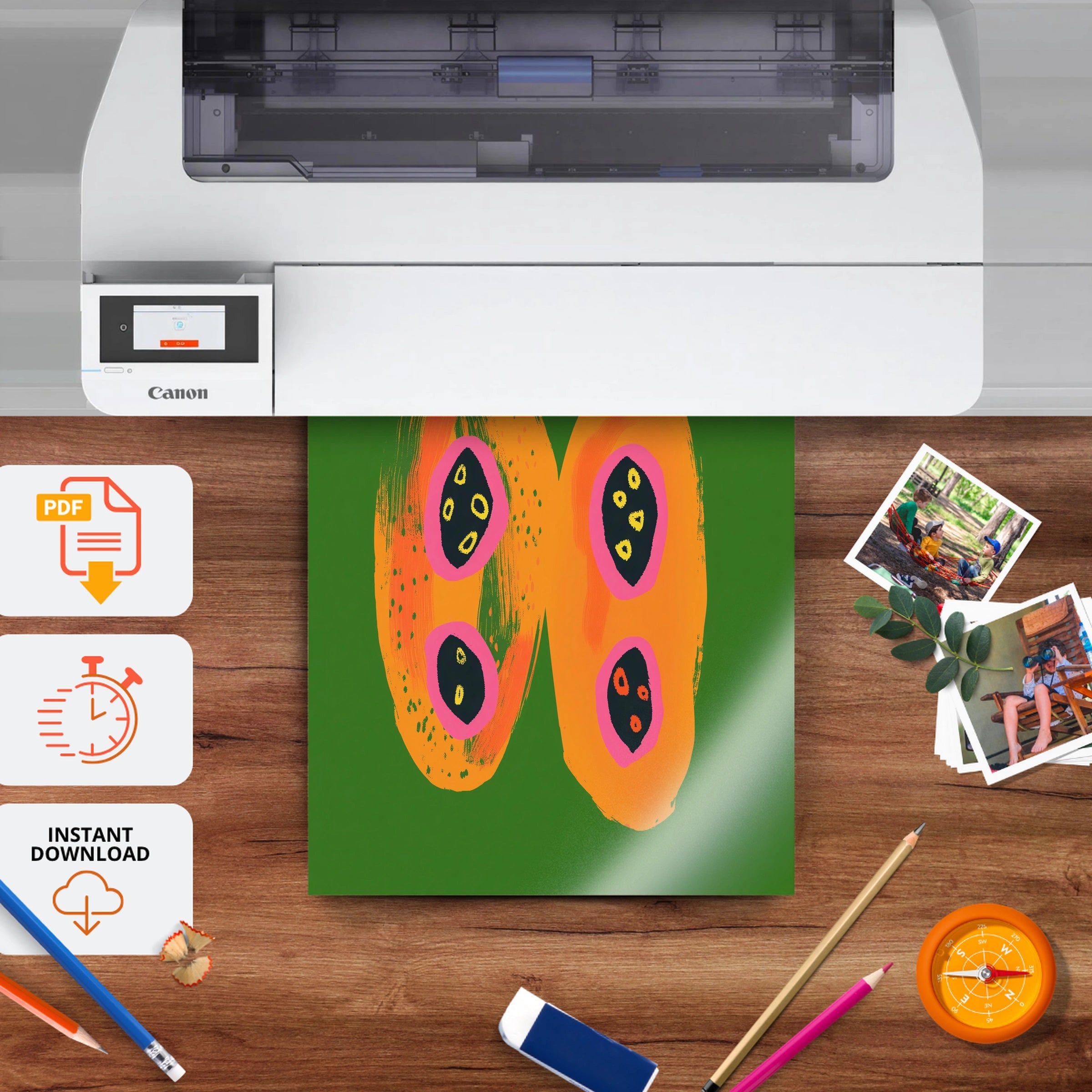 Papayas Nursery Print - printable nursery wall art, instant download to print at home