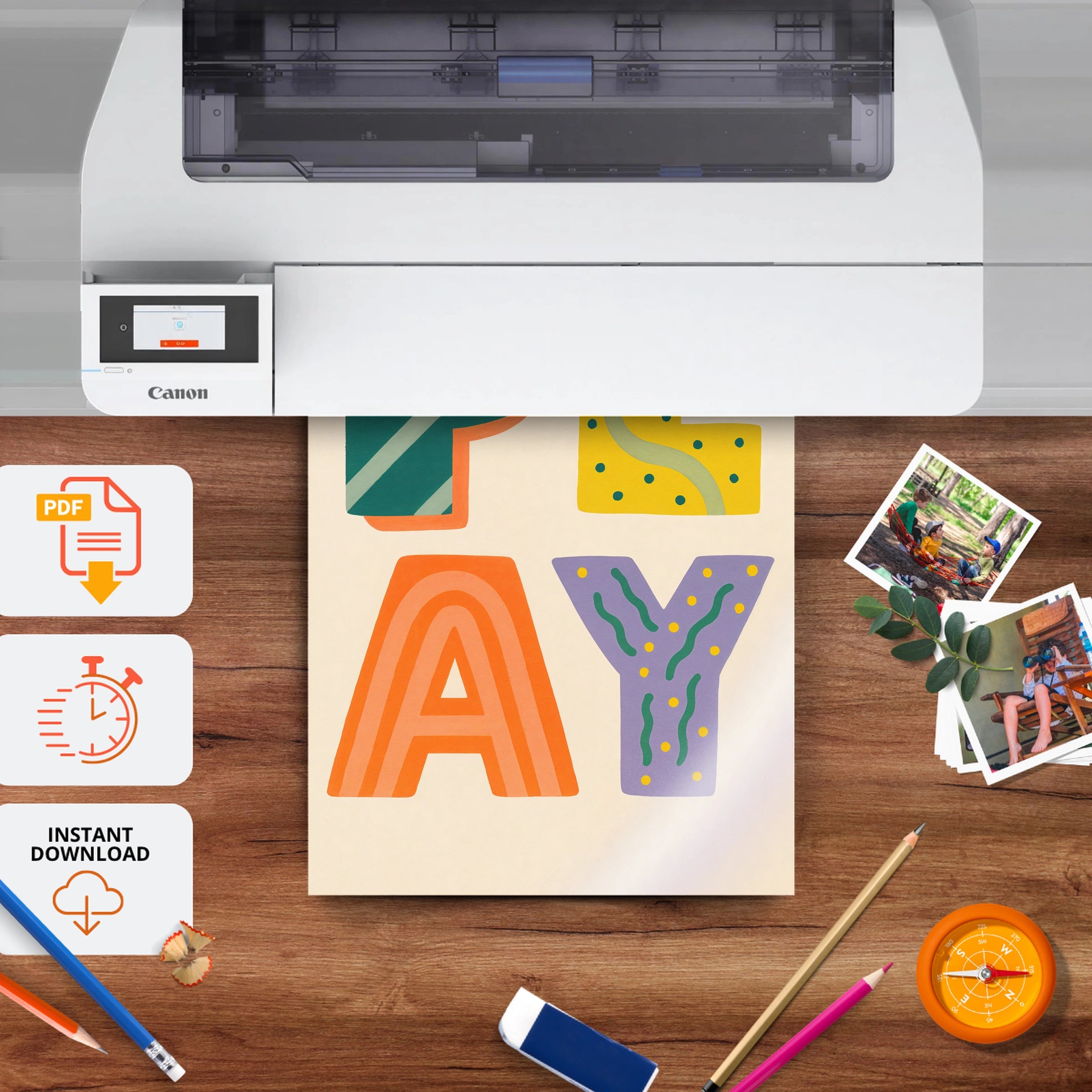 Play Nursery Print - printable nursery wall art, instant download to print at home