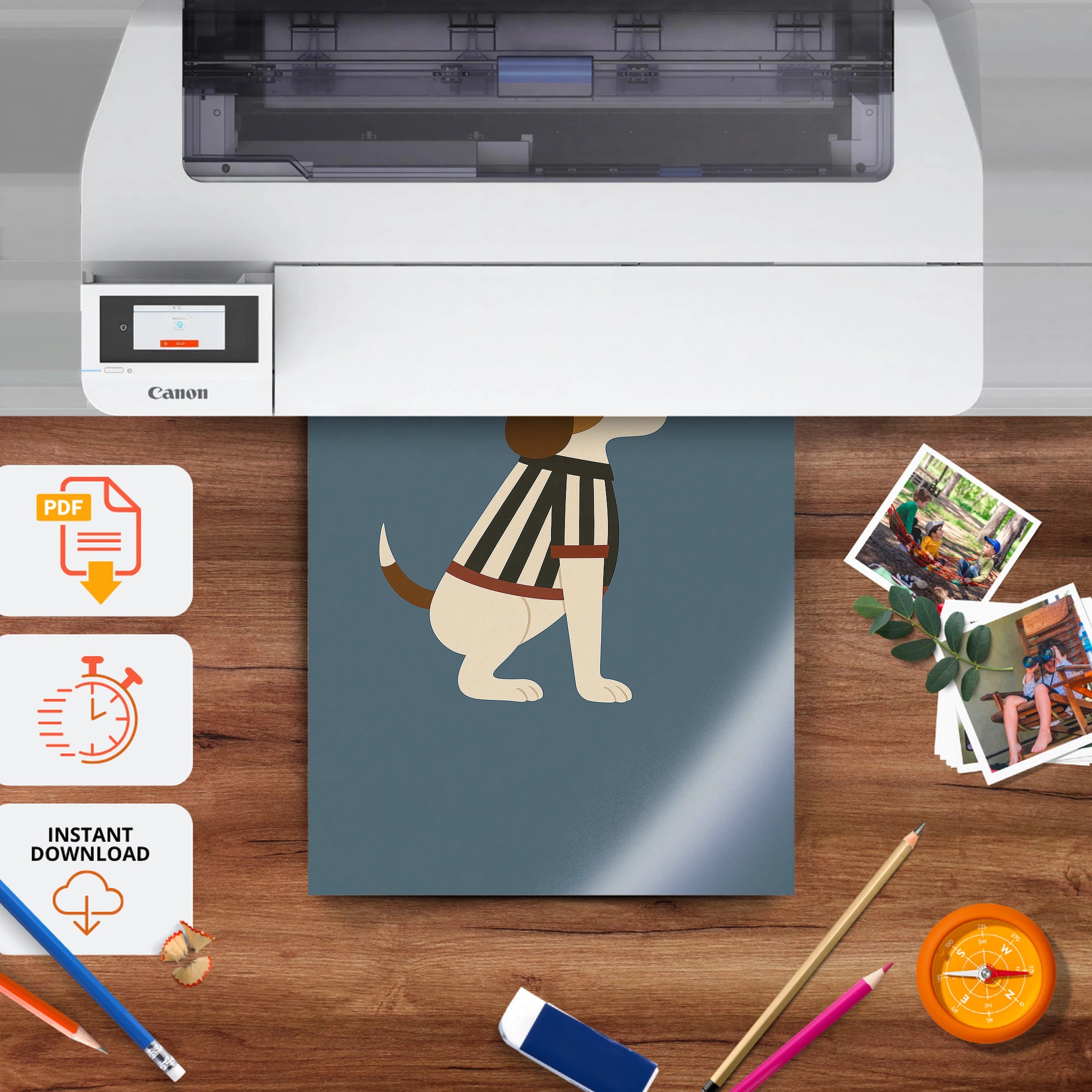 Referee Dog Nursery Print - printable nursery wall art, instant download to print at home