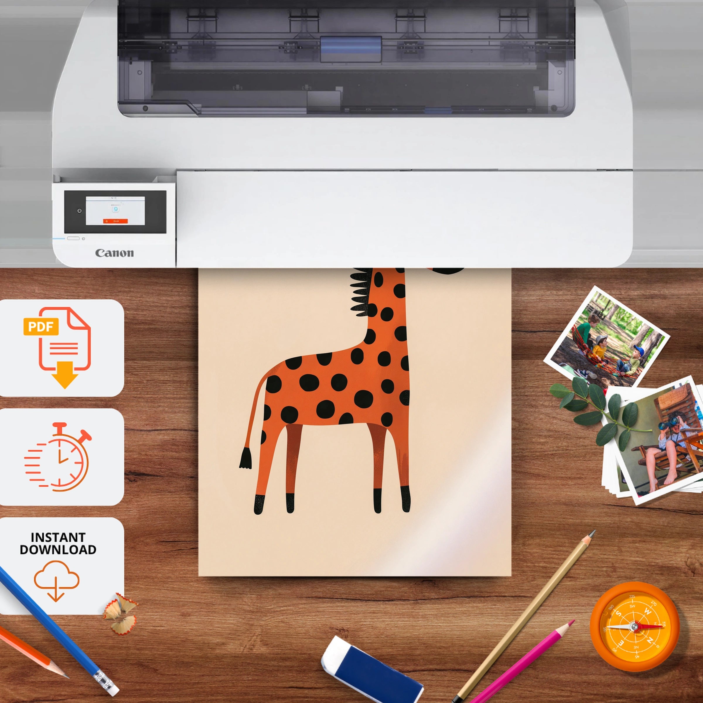 Spotty Zebra Nursery Print - printable nursery wall art, instant download to print at home