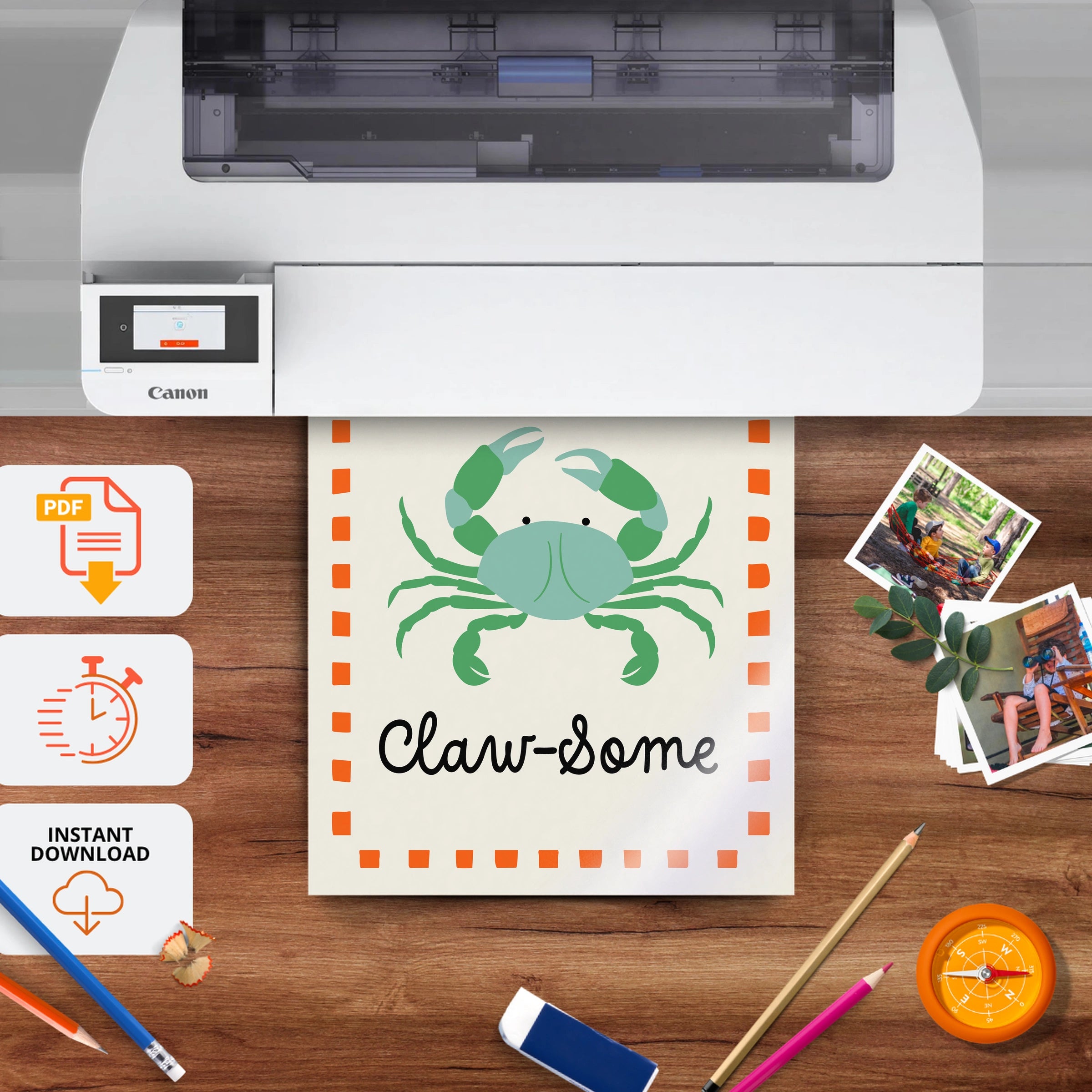 You Are Claw-some Nursery Print - printable nursery wall art, instant download to print at home