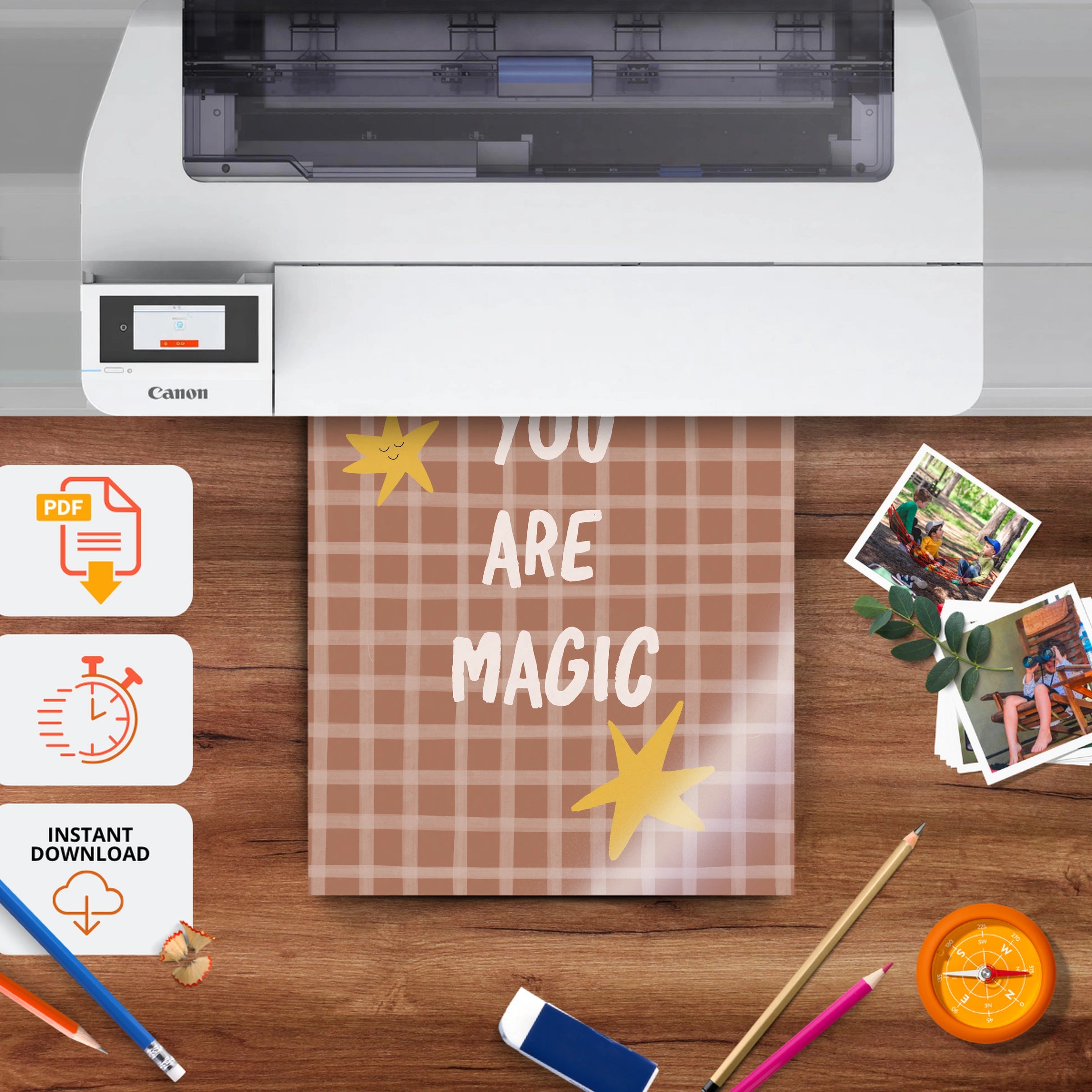 You Are Magic Nursery Print - printable nursery wall art, instant download to print at home