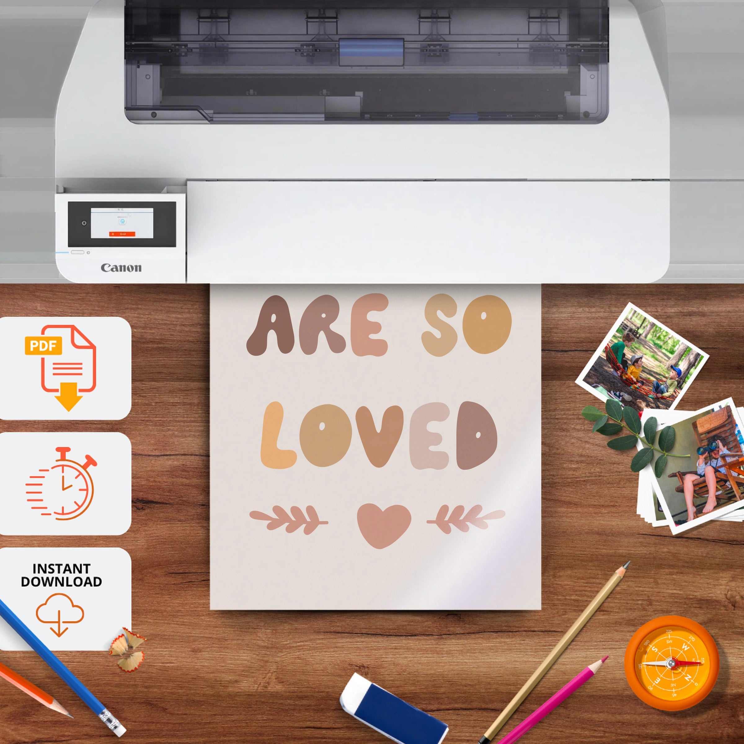 You Are So Loved Nursery Print - printable nursery wall art, instant download to print at home