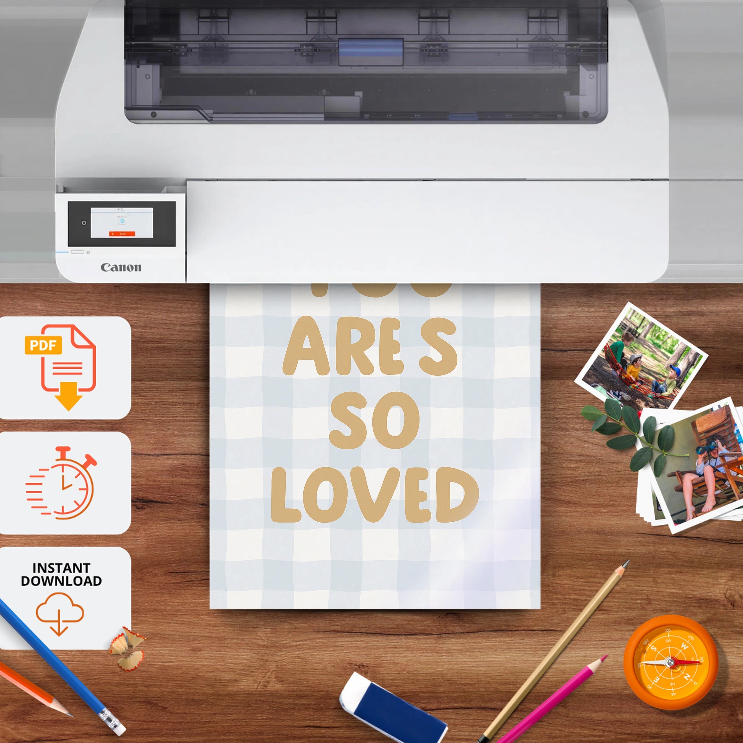 You Are So Loved Two Nursery Print - printable nursery wall art, instant download to print at home