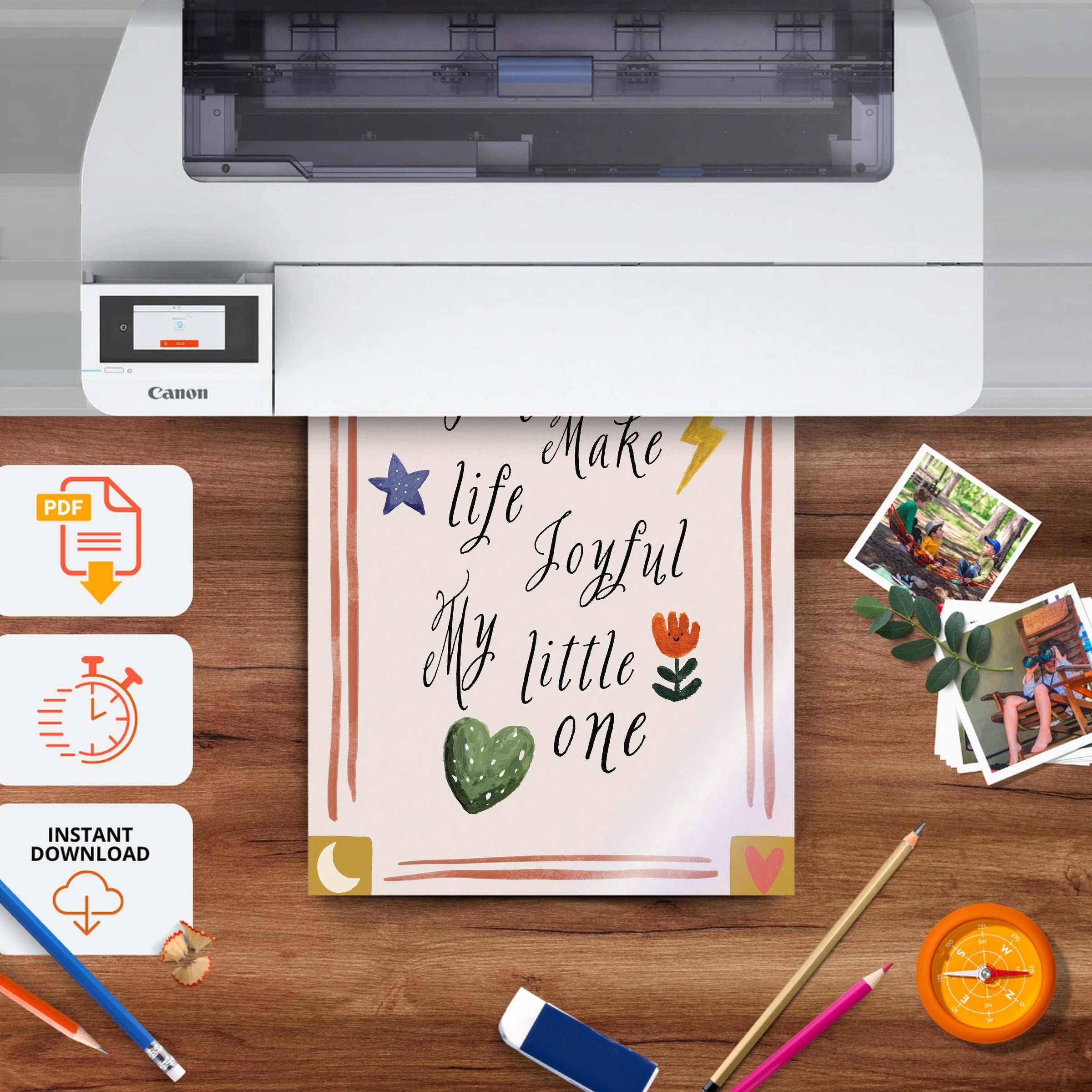 You Make Life Joyful Nursery Print - printable nursery wall art, instant download to print at home